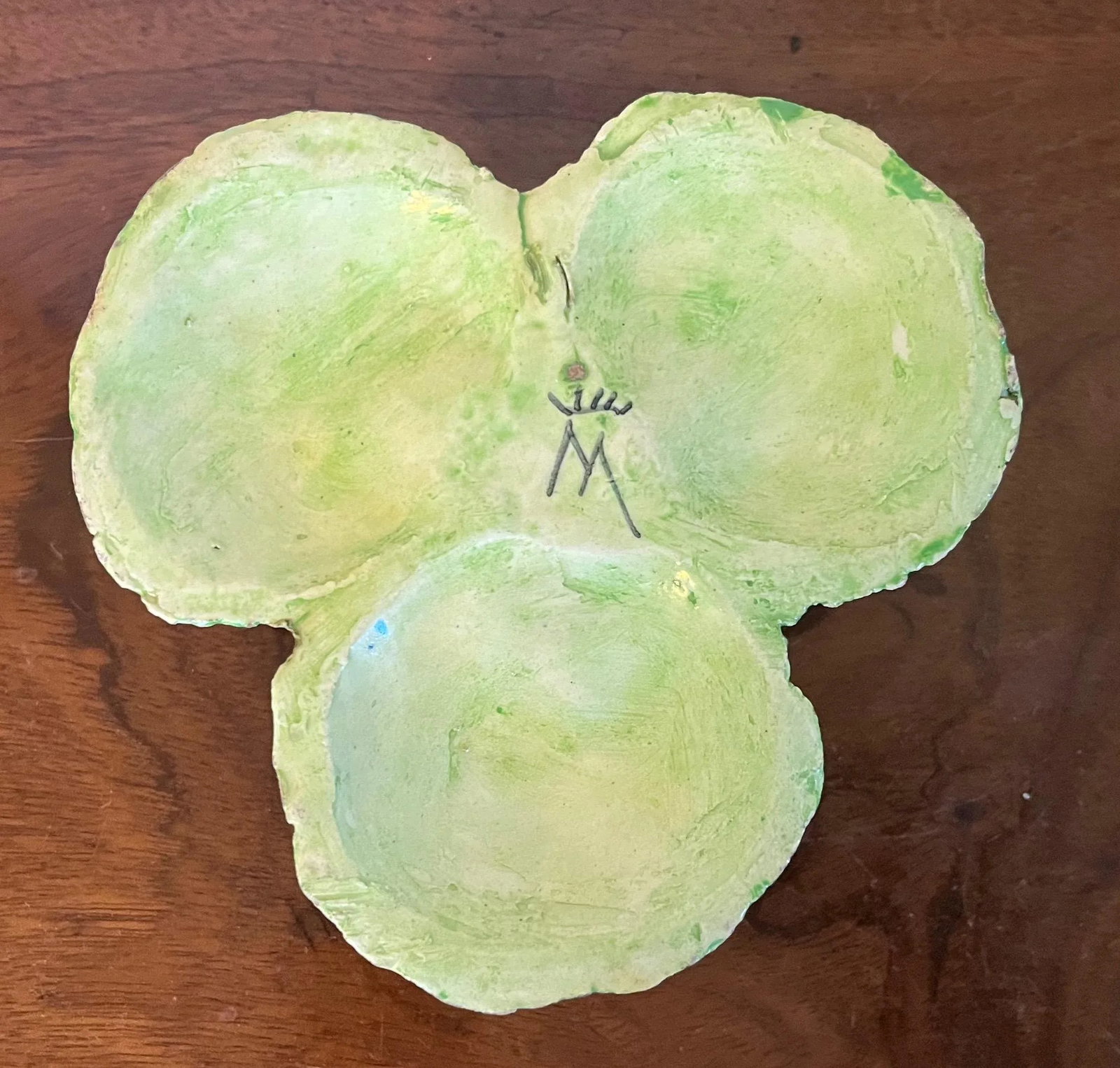 Antique 19th Century Italian Crown M Naples Napoli Lettuceware Cabbage Leaf Bowl - 11
