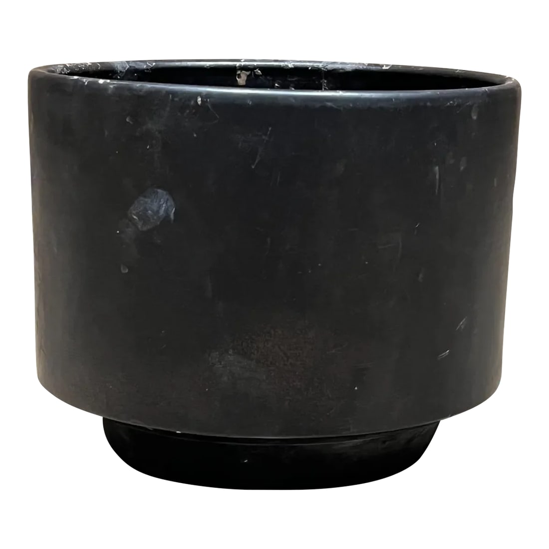 Mid-Century Modern Black Planter by Gainey Pottery, 9.75\" Diameter" (1 of 15)