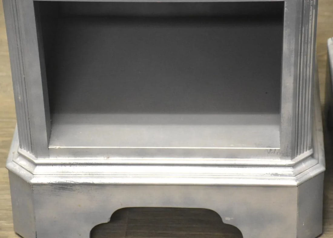 Grey and White Nightstands - a Pair - 7