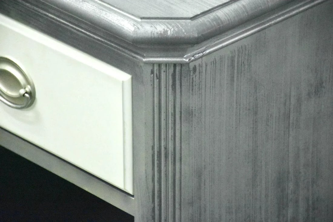 Grey and White Nightstands - a Pair - 9