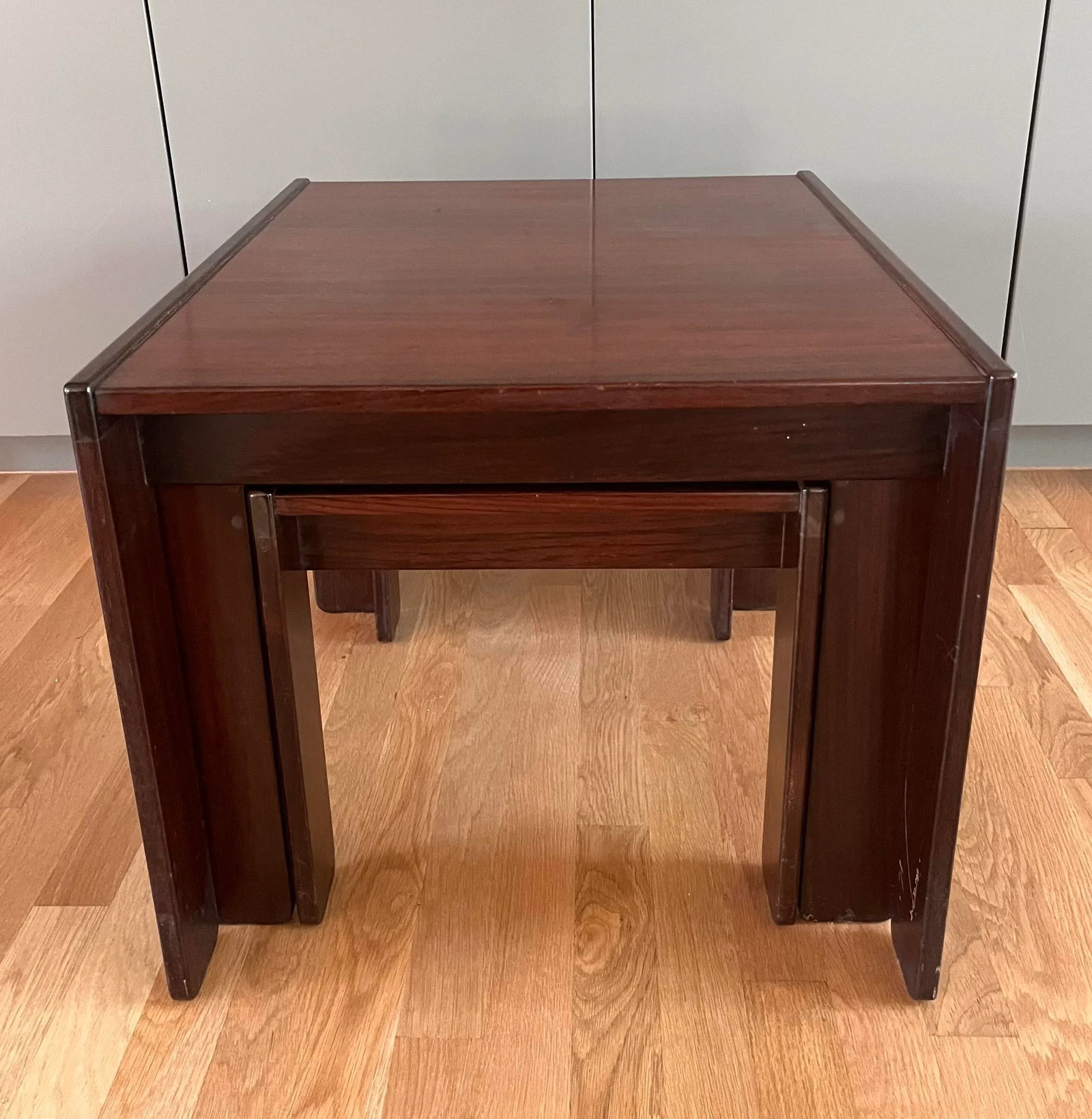 1960s Rosewood Nesting Side Tables by Afra & Tobia Scarpa for Cassina - Set of 3 - 5