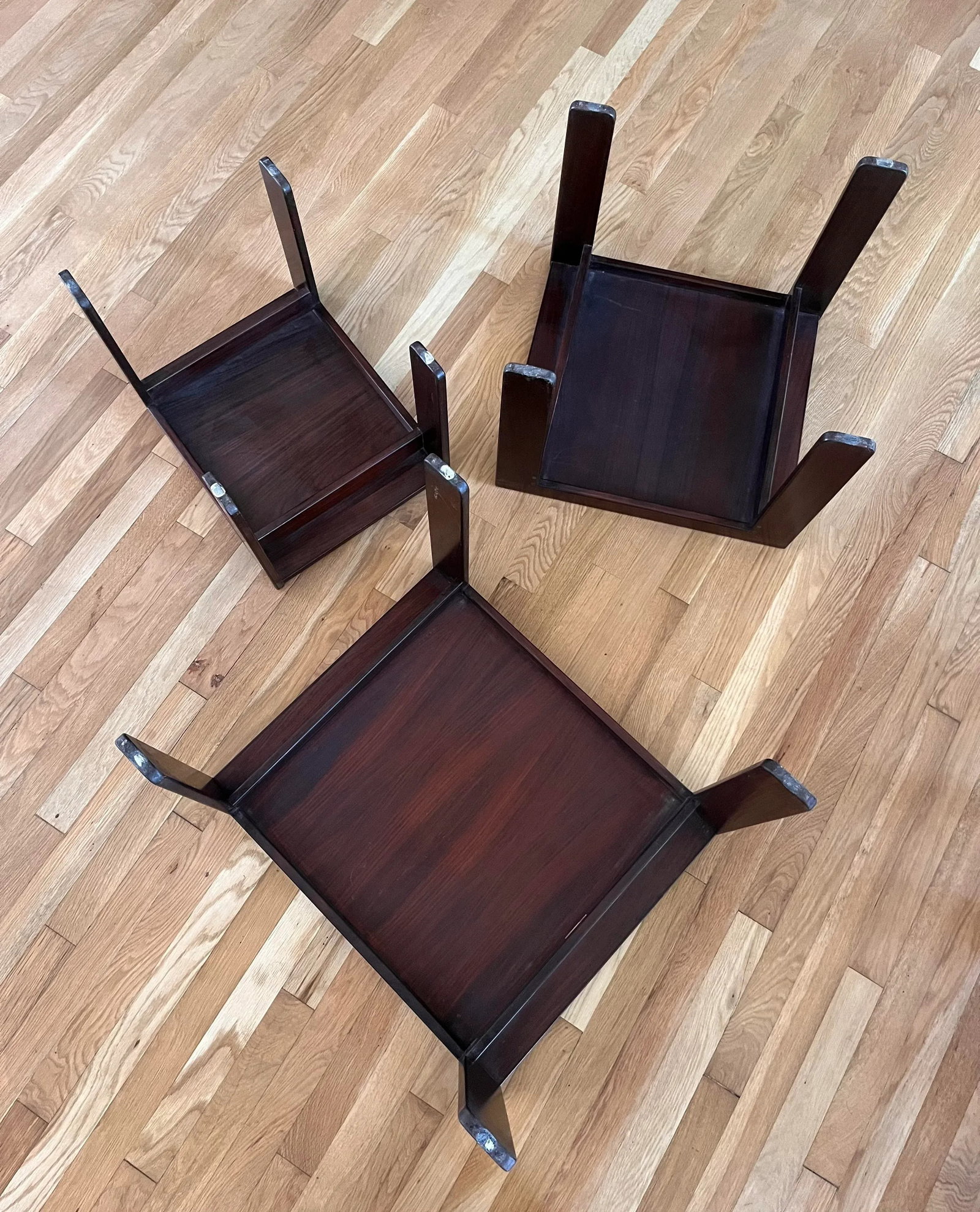 1960s Rosewood Nesting Side Tables by Afra & Tobia Scarpa for Cassina - Set of 3 - 9