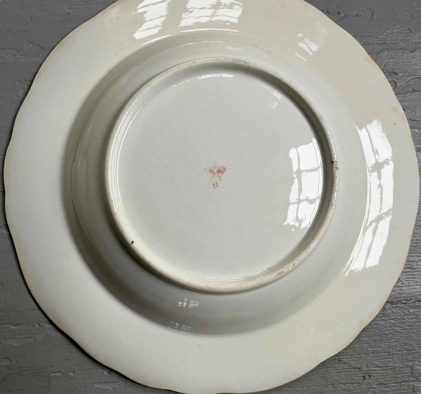 Antique 19th Century Royal Crown Derby Sprig Cornflower Porcelain Soup Bowls or Plates 1820 - Set of - 10