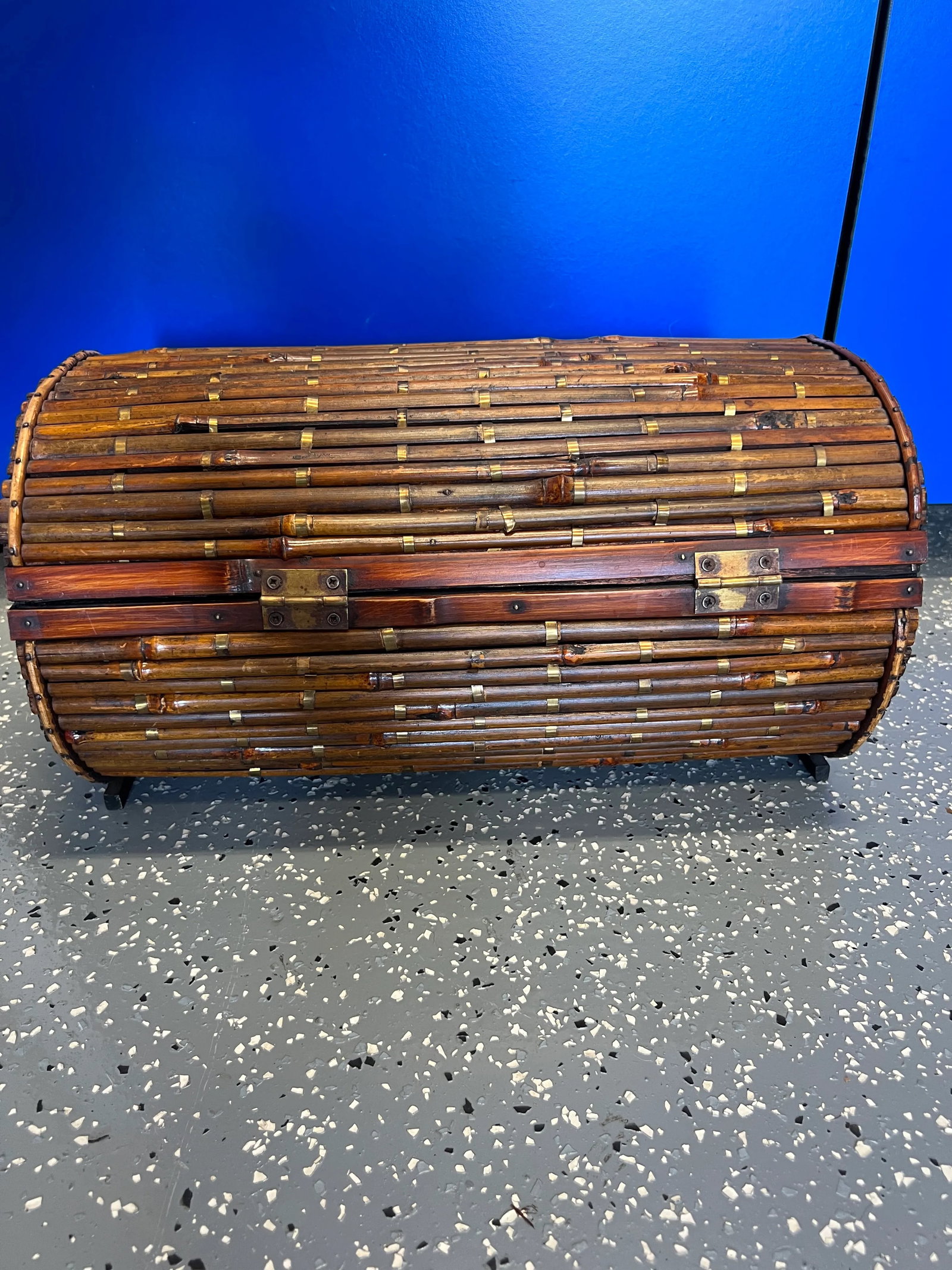 Fantastic Pencil Reed and Brass Decorative Box - 3