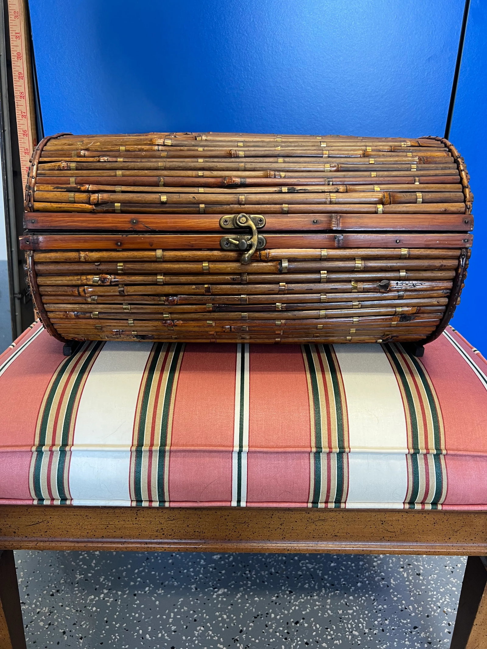 Fantastic Pencil Reed and Brass Decorative Box - 5