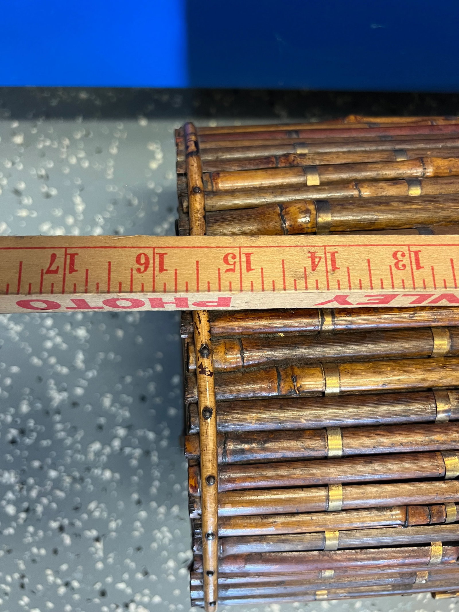 Fantastic Pencil Reed and Brass Decorative Box - 9