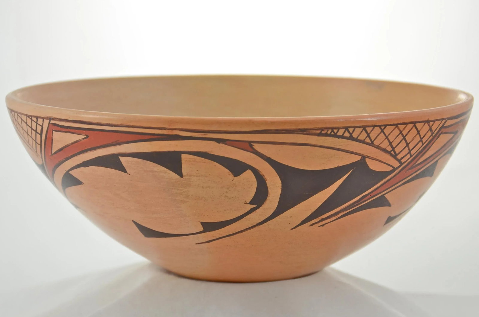 Hopi Style Hand-Coiled Golden Burnished Bowl - 2