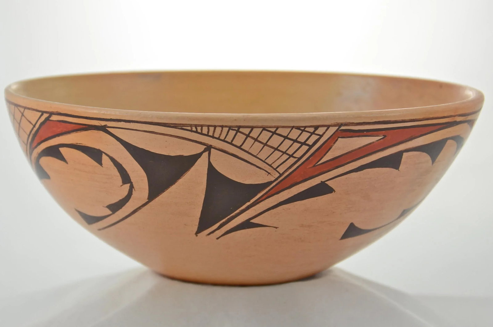 Hopi Style Hand-Coiled Golden Burnished Bowl - 6