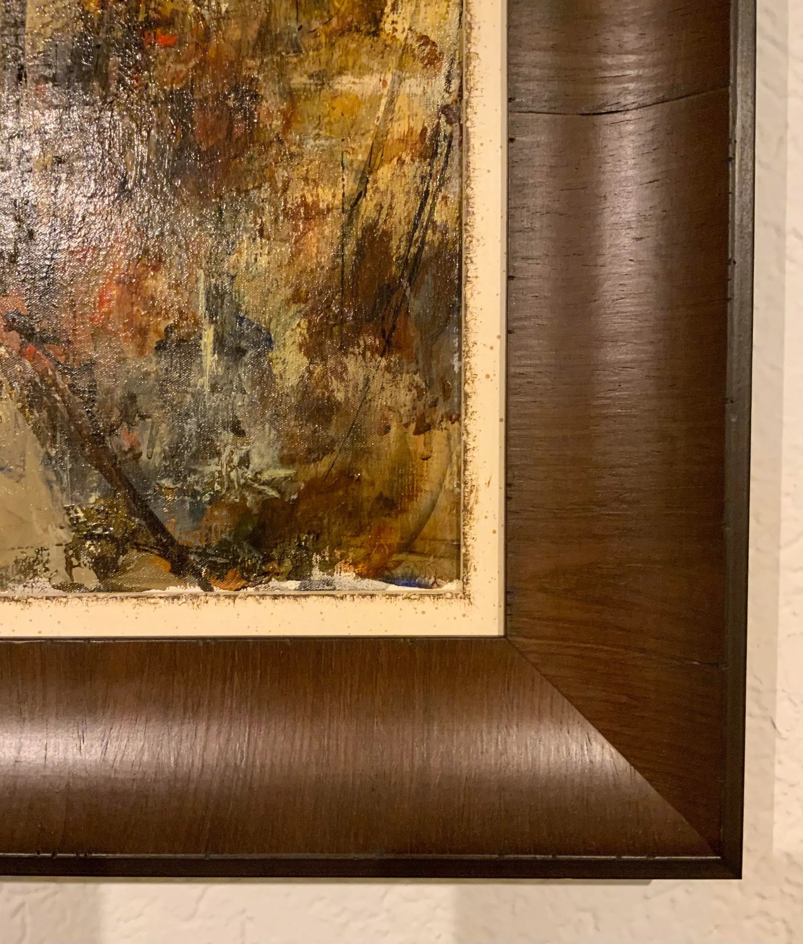 Mid-Century Modern Signed Impressionistic Vertical Landscape Oil Painting - 3