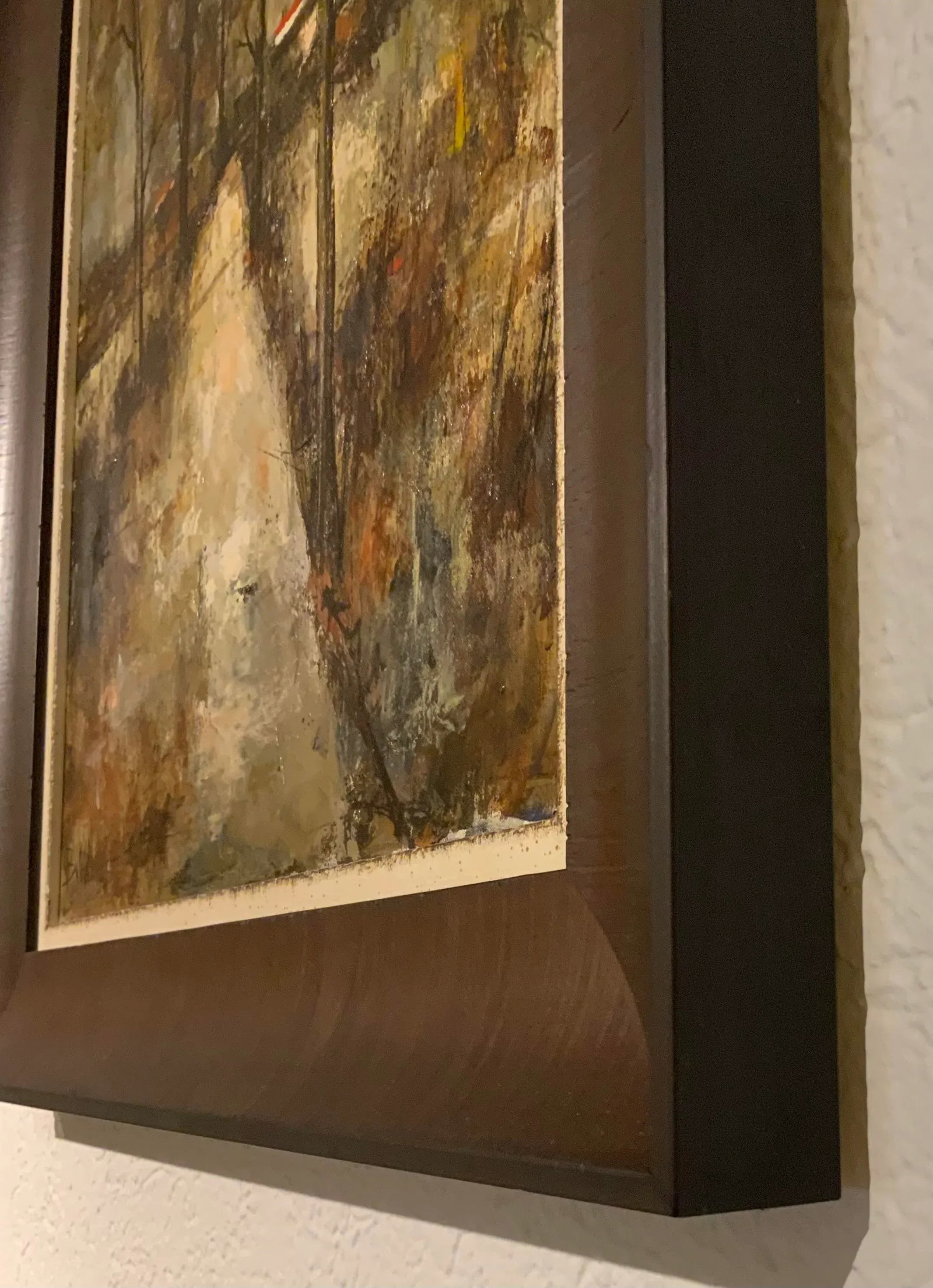 Mid-Century Modern Signed Impressionistic Vertical Landscape Oil Painting - 6