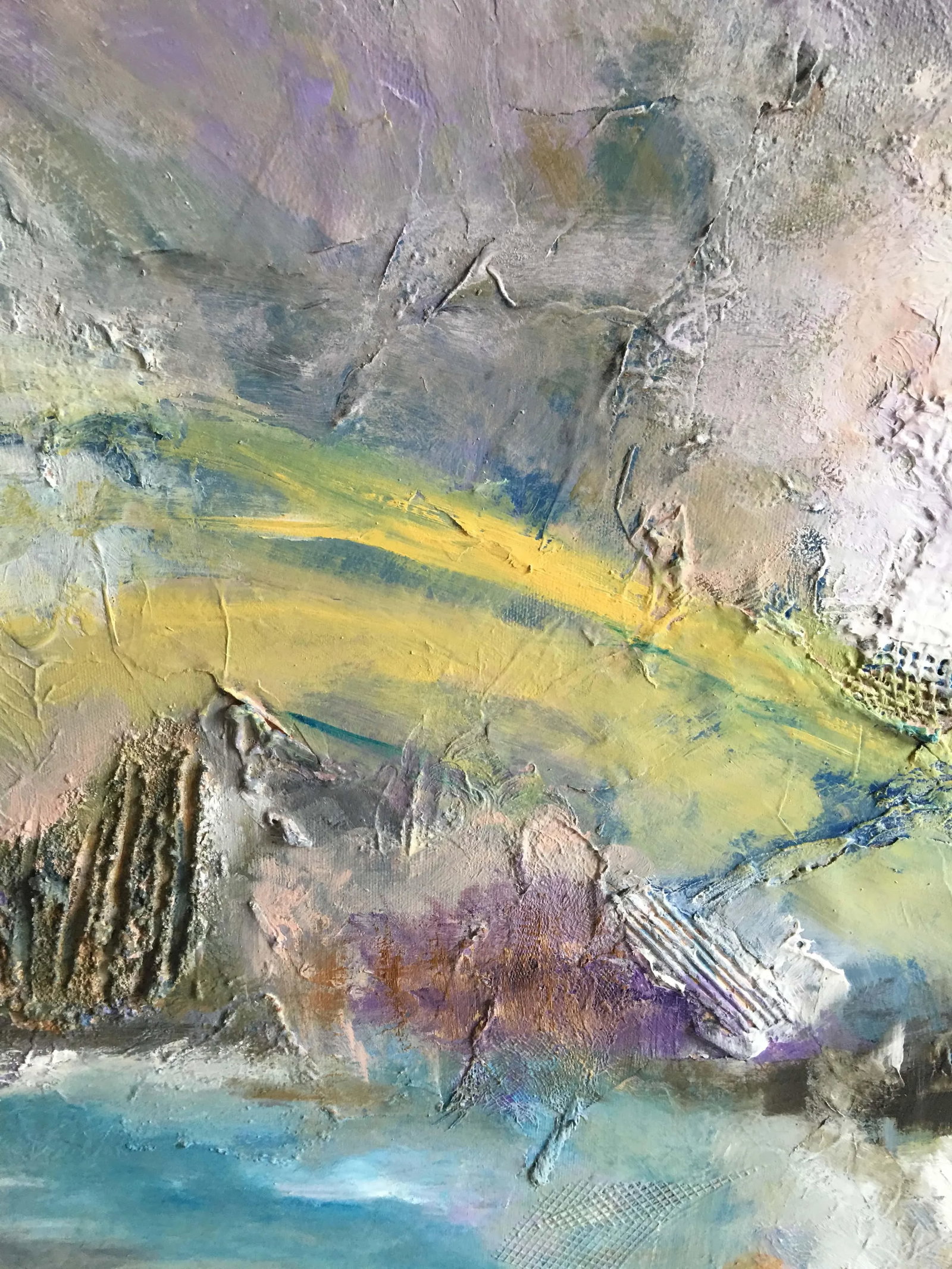 "Abrigo" Original Abstrast Colorful Oil Landscape Painting - 2