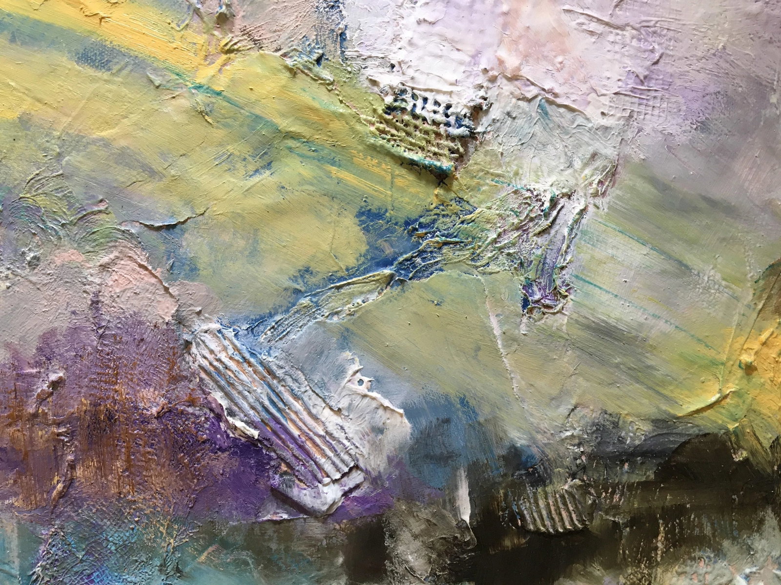 "Abrigo" Original Abstrast Colorful Oil Landscape Painting - 4