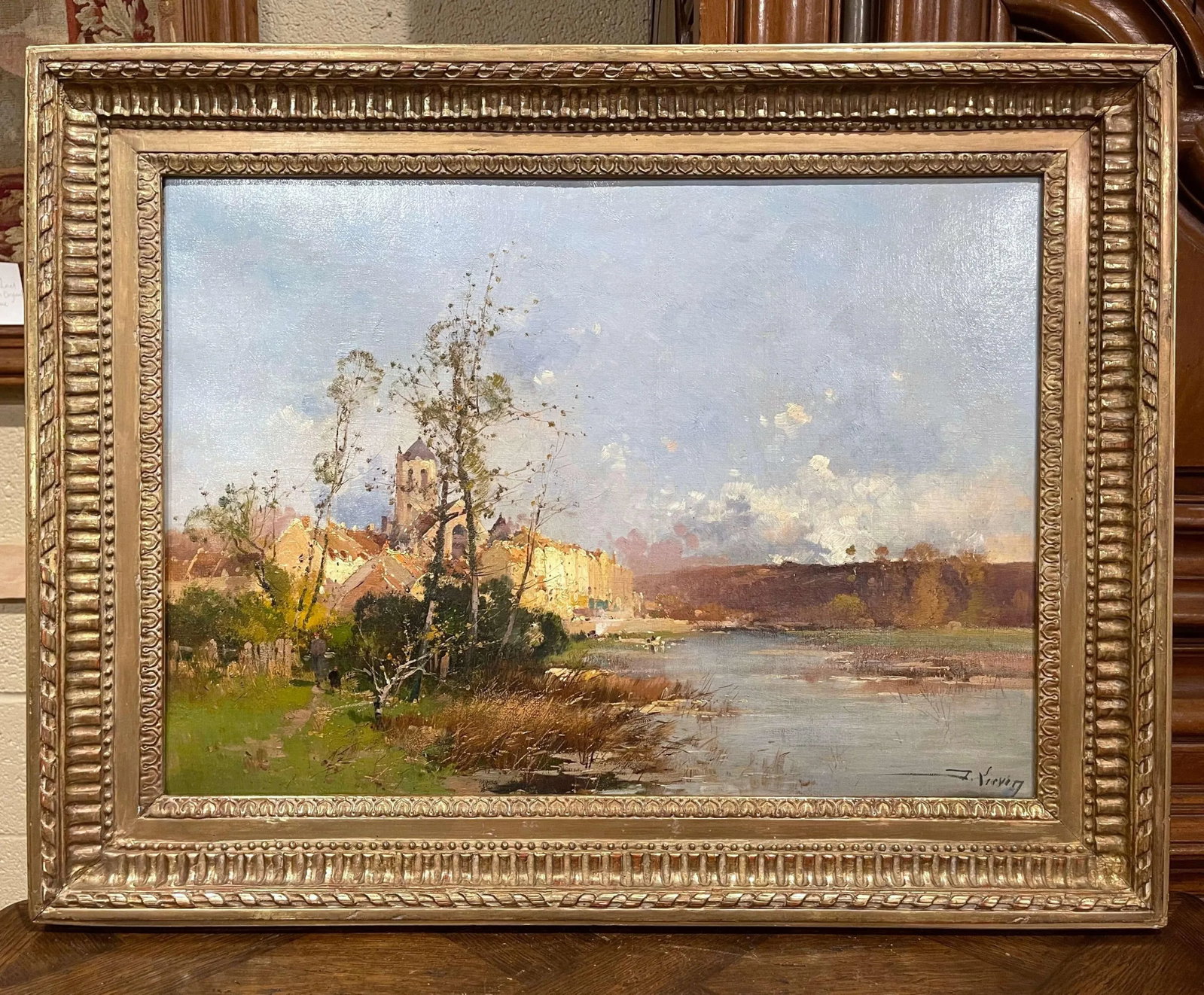 19th Century Framed Landscape Oil Painting Signed Lievin for E. Galien-Laloue - 13
