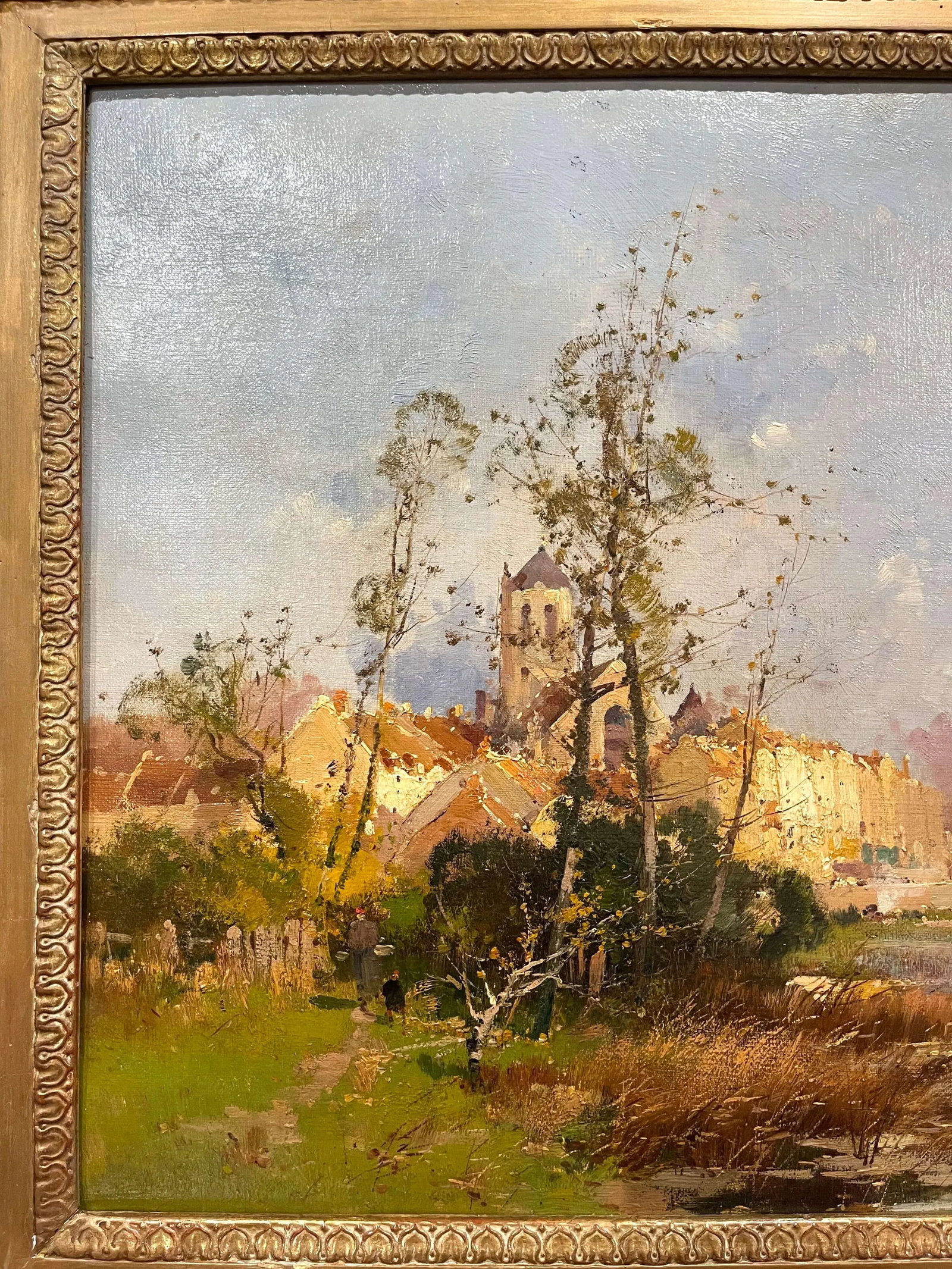 19th Century Framed Landscape Oil Painting Signed Lievin for E. Galien-Laloue - 7