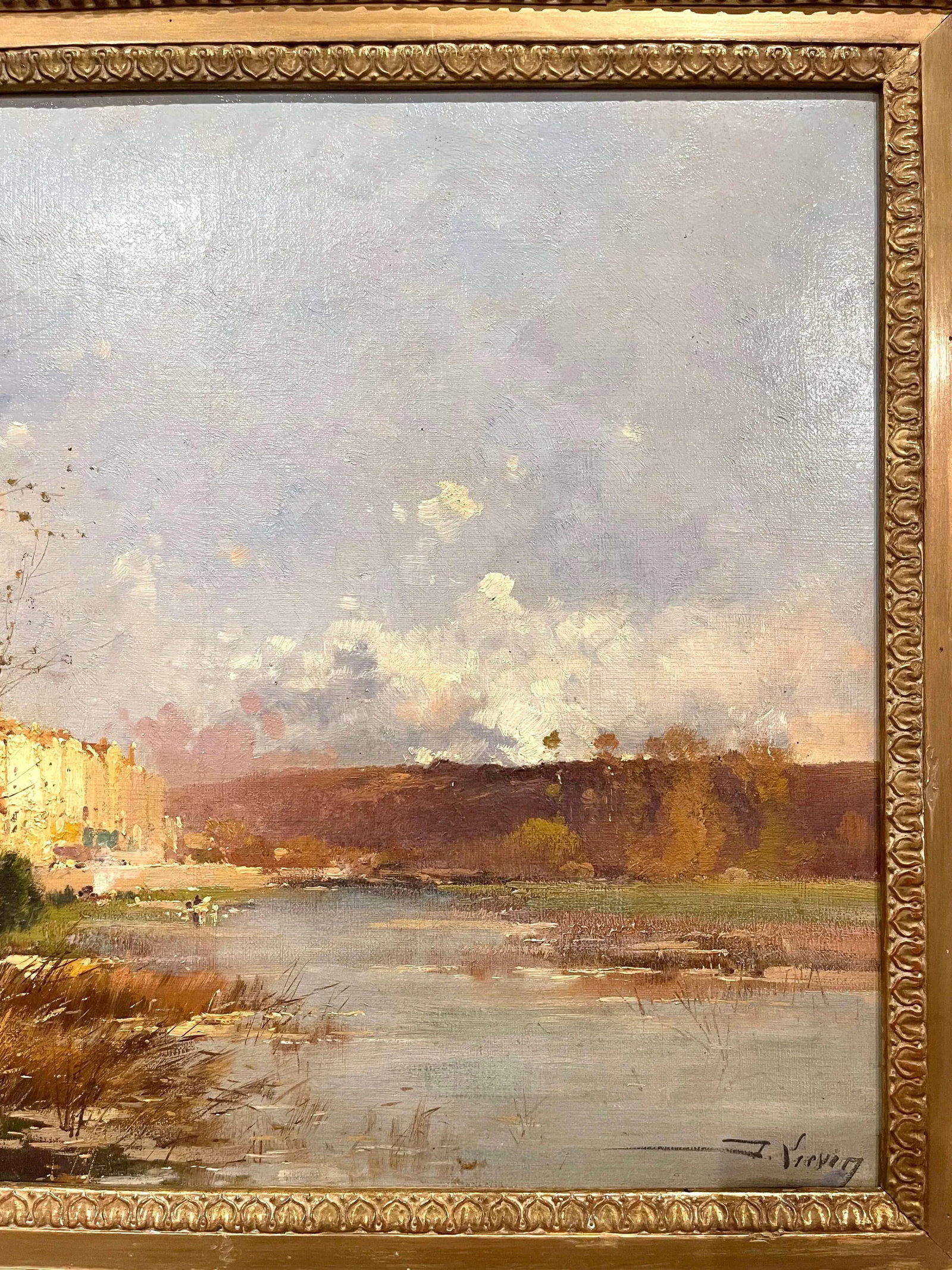 19th Century Framed Landscape Oil Painting Signed Lievin for E. Galien-Laloue - 8