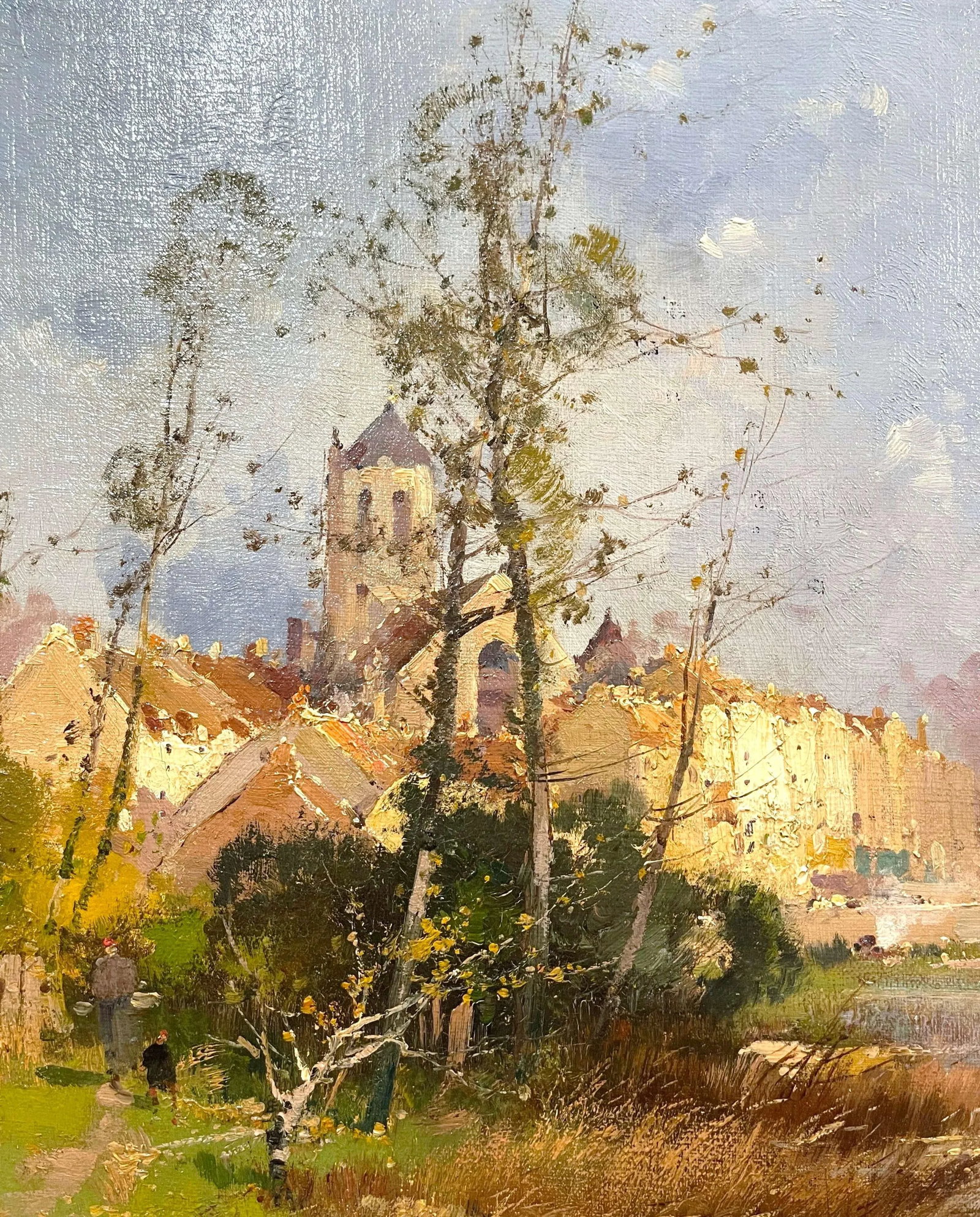 19th Century Framed Landscape Oil Painting Signed Lievin for E. Galien-Laloue - 9
