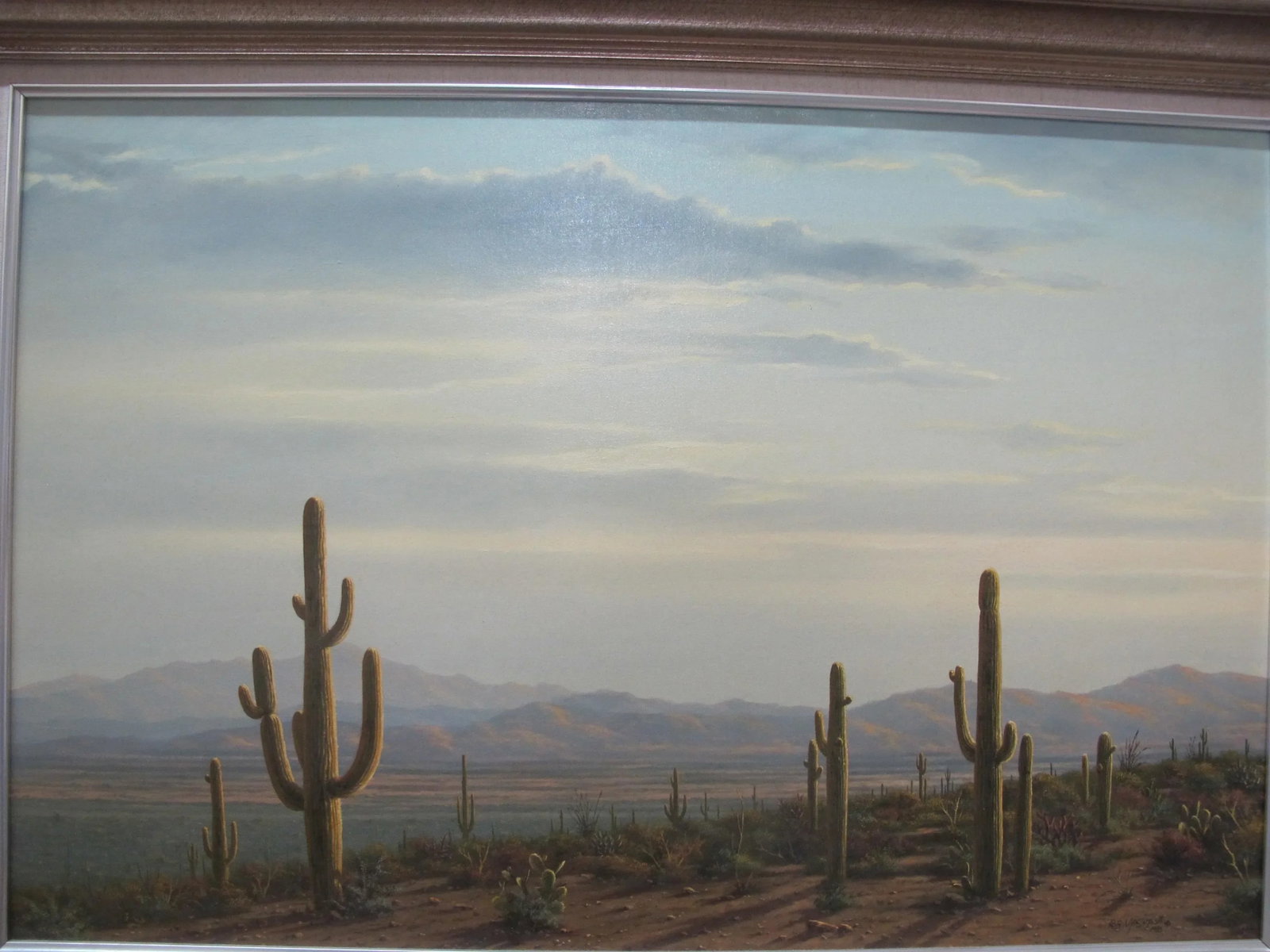 Rob Macintosh Desert Tucson Sunset Landscape Signed Oil Painting - 2