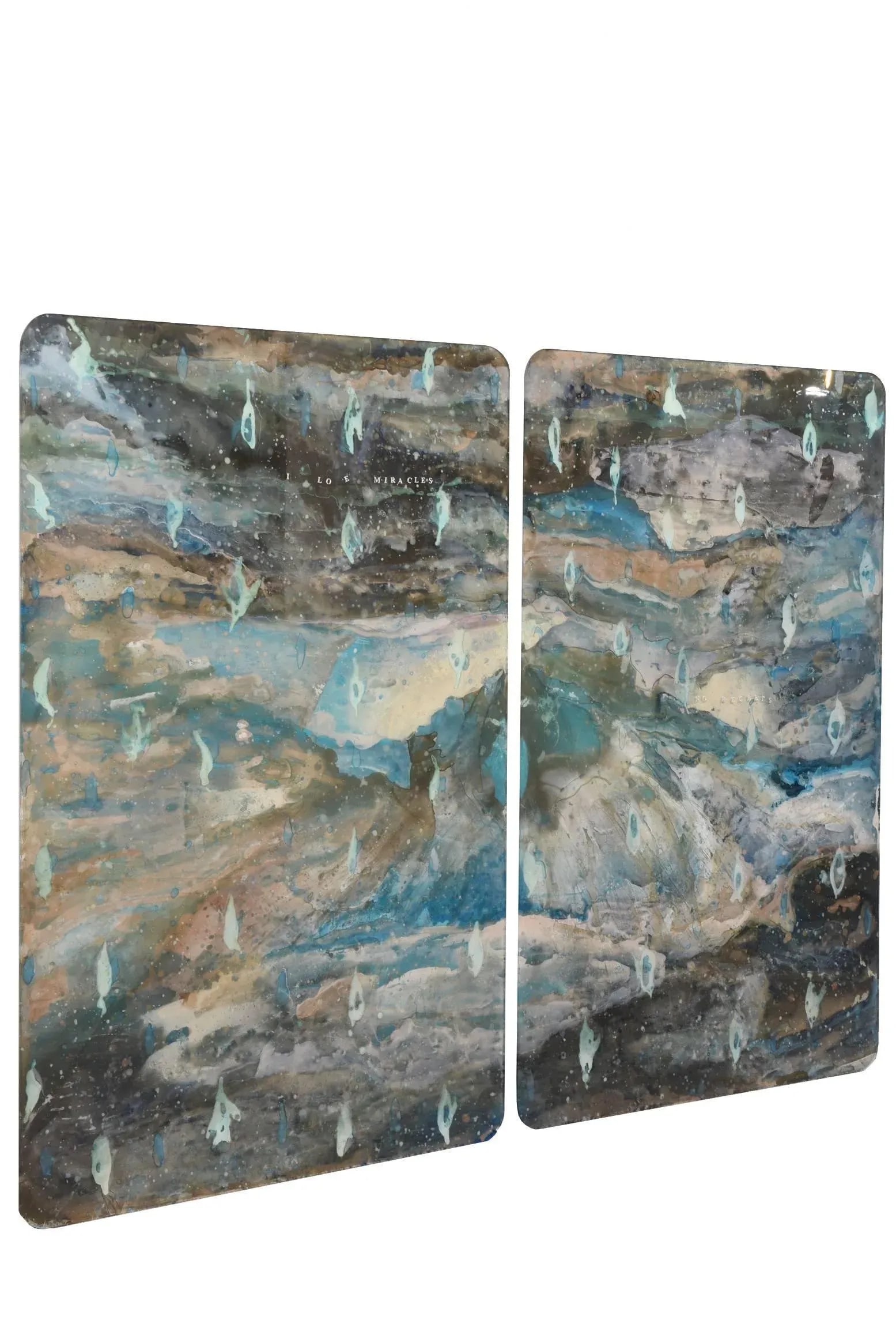 One of a Kind Mixed-Media Signed Painting by Robert Bery Titled "I Love Miracles" - 2