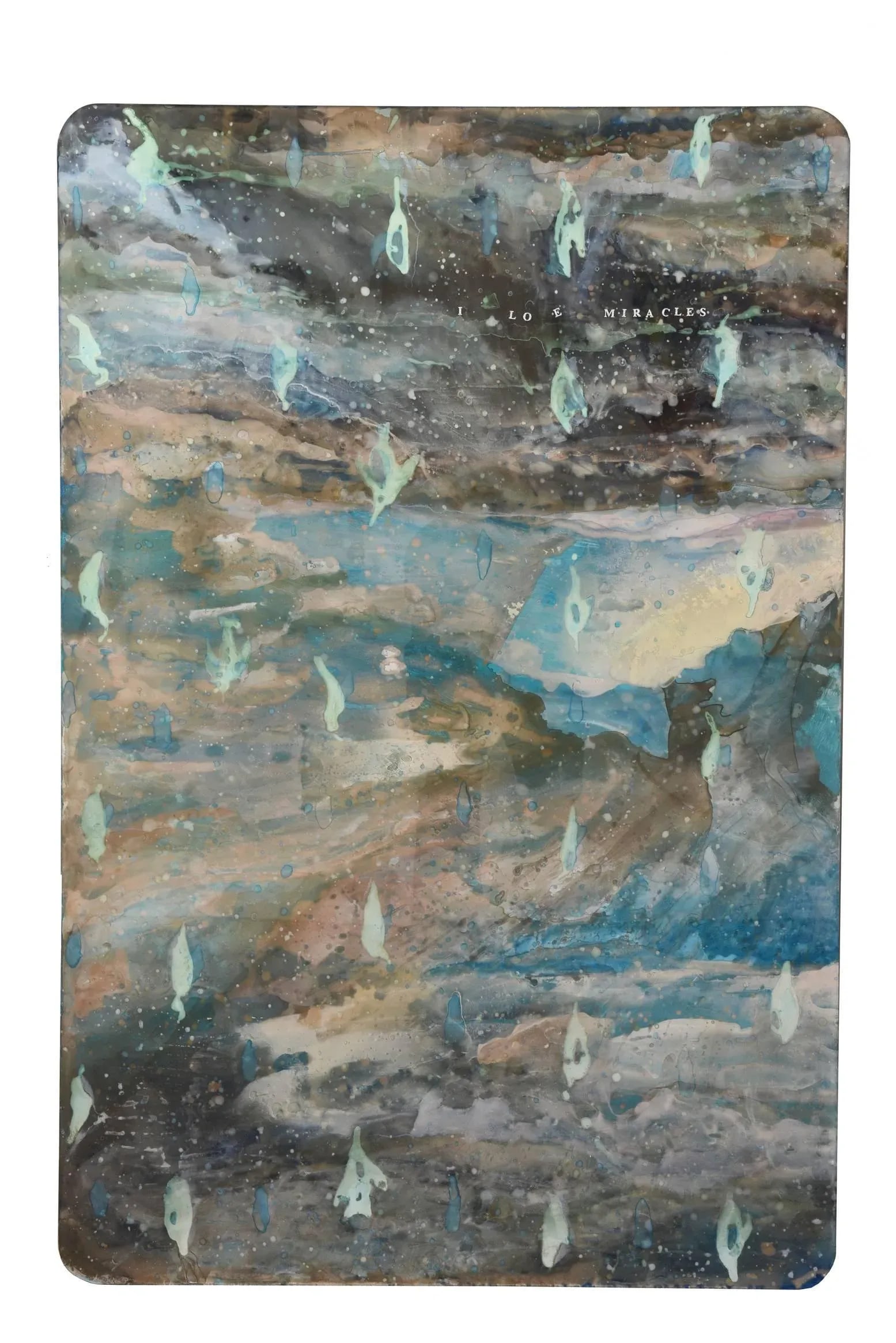 One of a Kind Mixed-Media Signed Painting by Robert Bery Titled "I Love Miracles" - 6