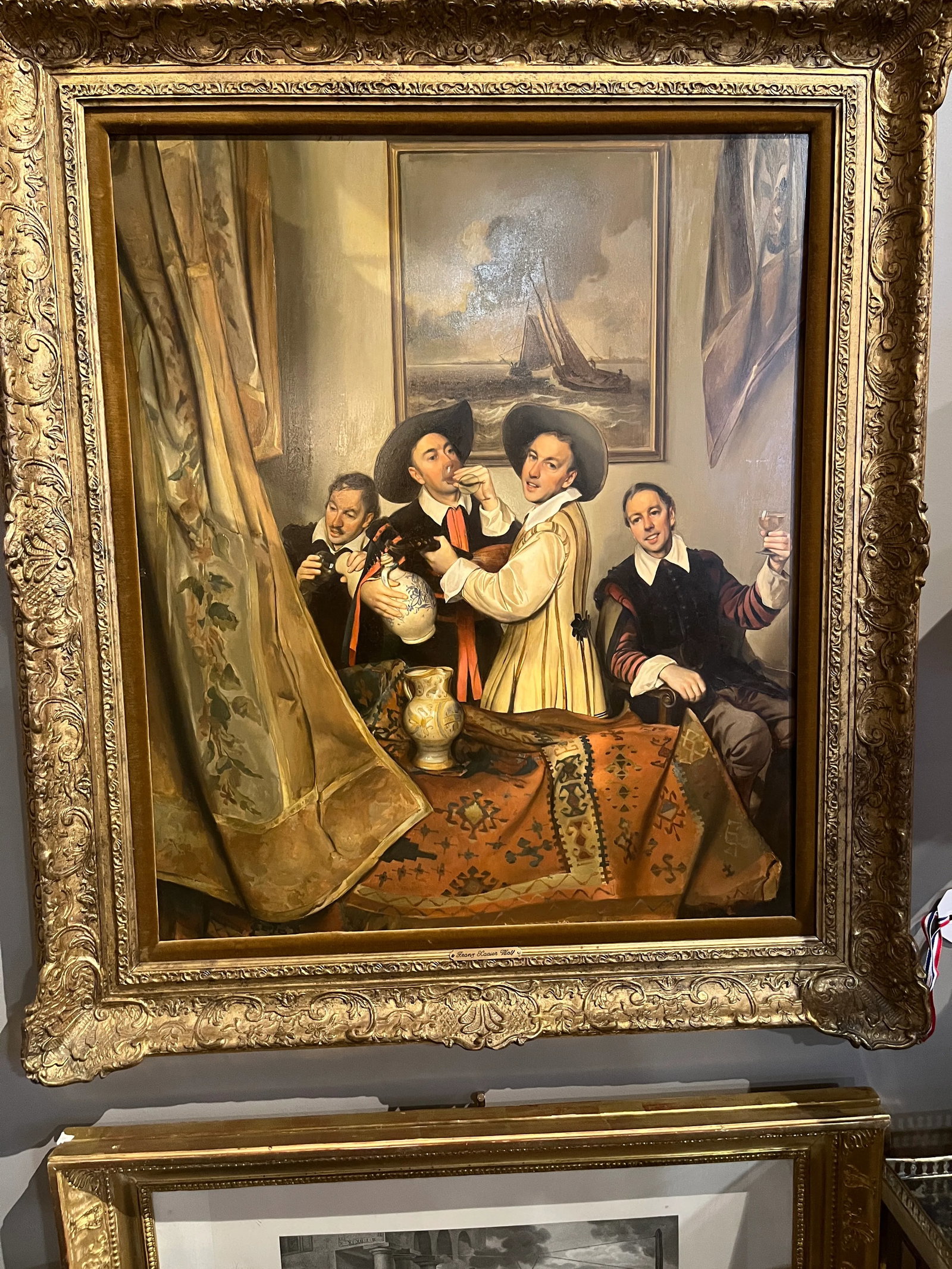 Mid 20th Century Original Oil Painting by Franz Xaver Wolf - 2