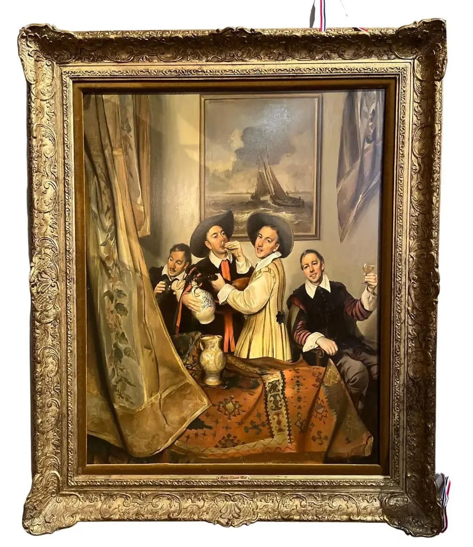 Mid 20th Century Original Oil Painting by Franz Xaver Wolf - 5
