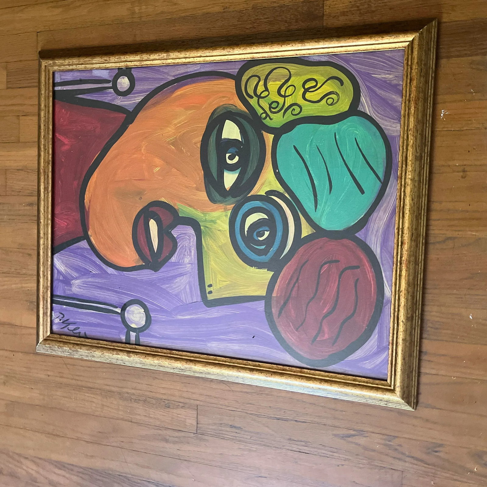 Late 20th Century Abstract Portrait Painting by Peter Robert Keil, Quality Framed - 10