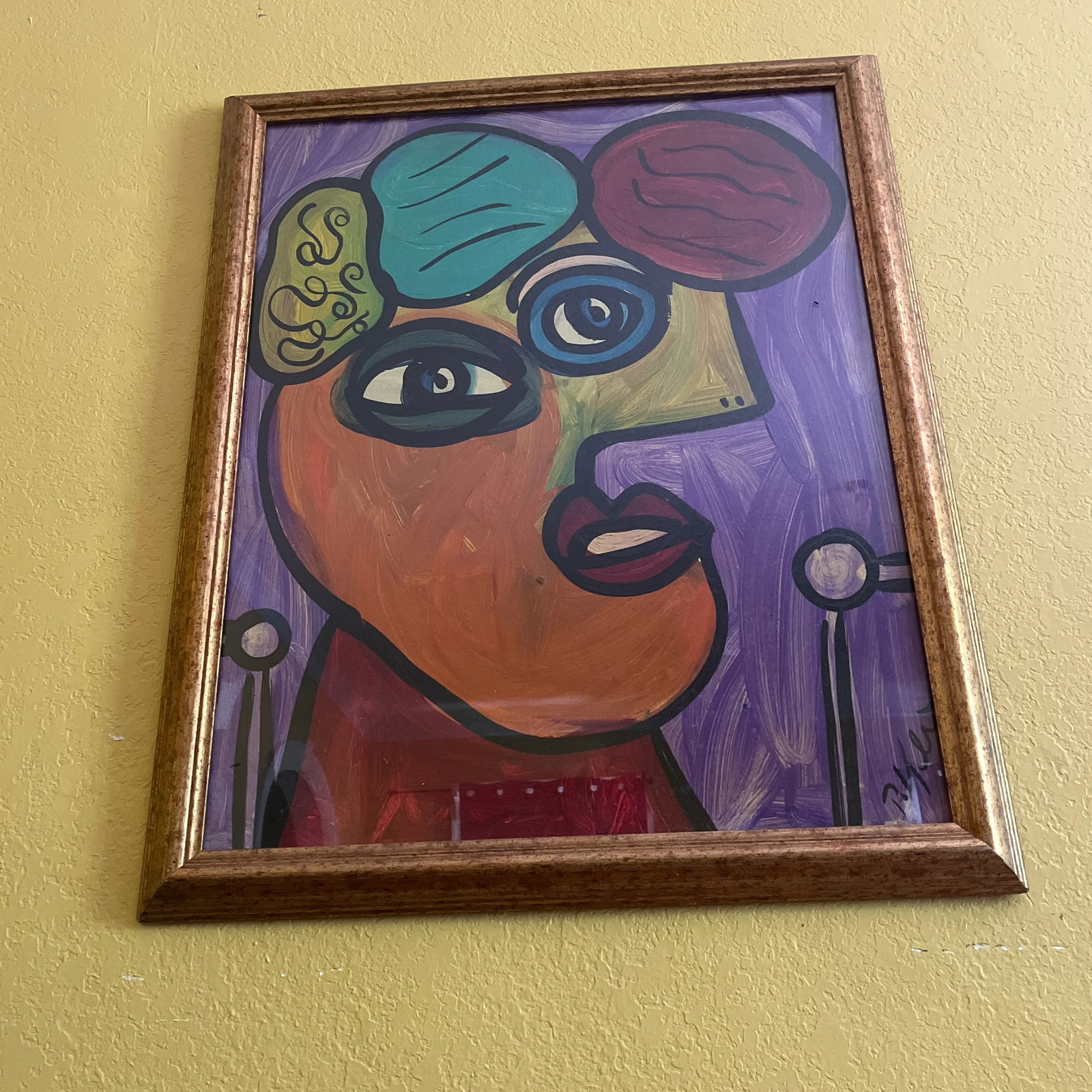 Late 20th Century Abstract Portrait Painting by Peter Robert Keil, Quality Framed - 11