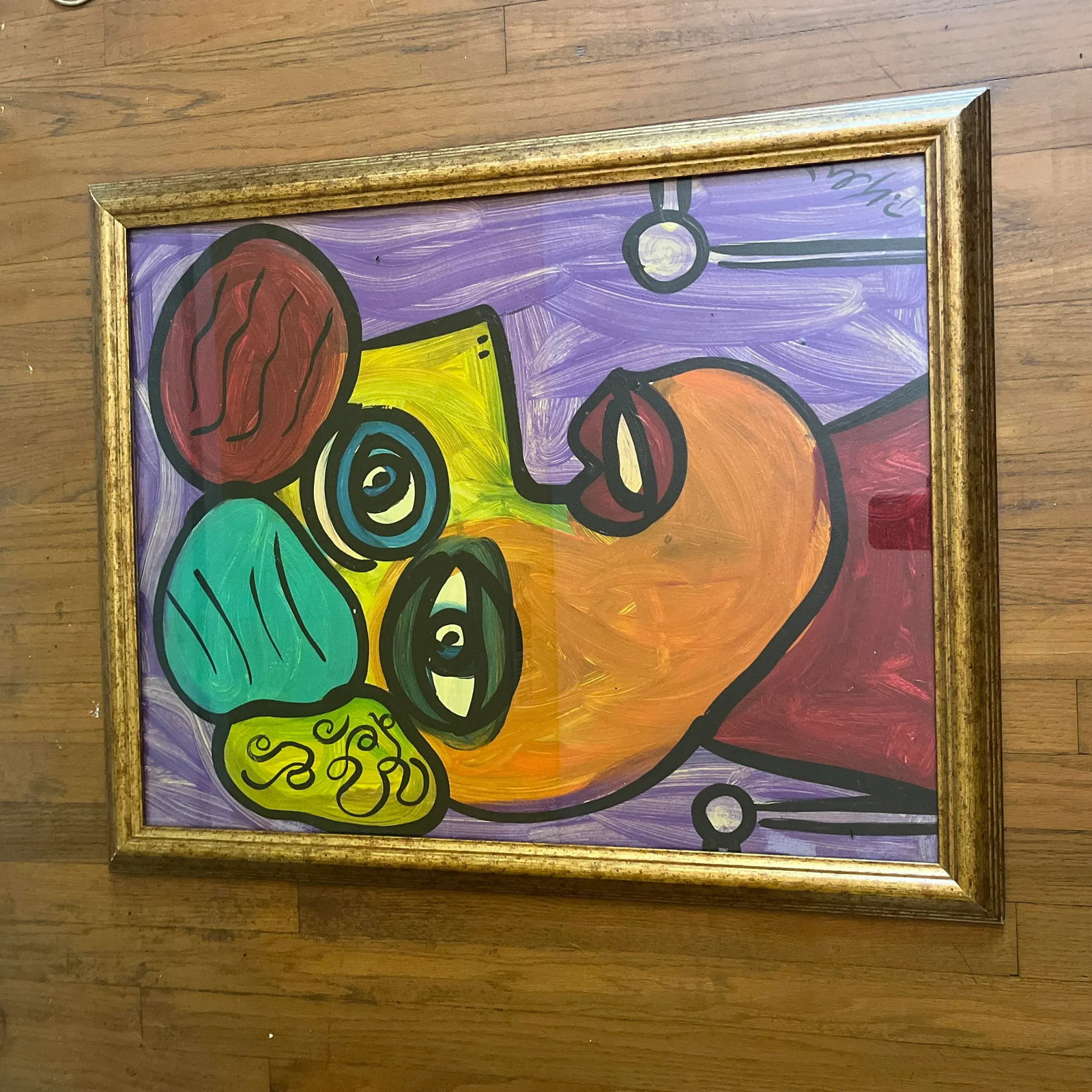 Late 20th Century Abstract Portrait Painting by Peter Robert Keil, Quality Framed - 2