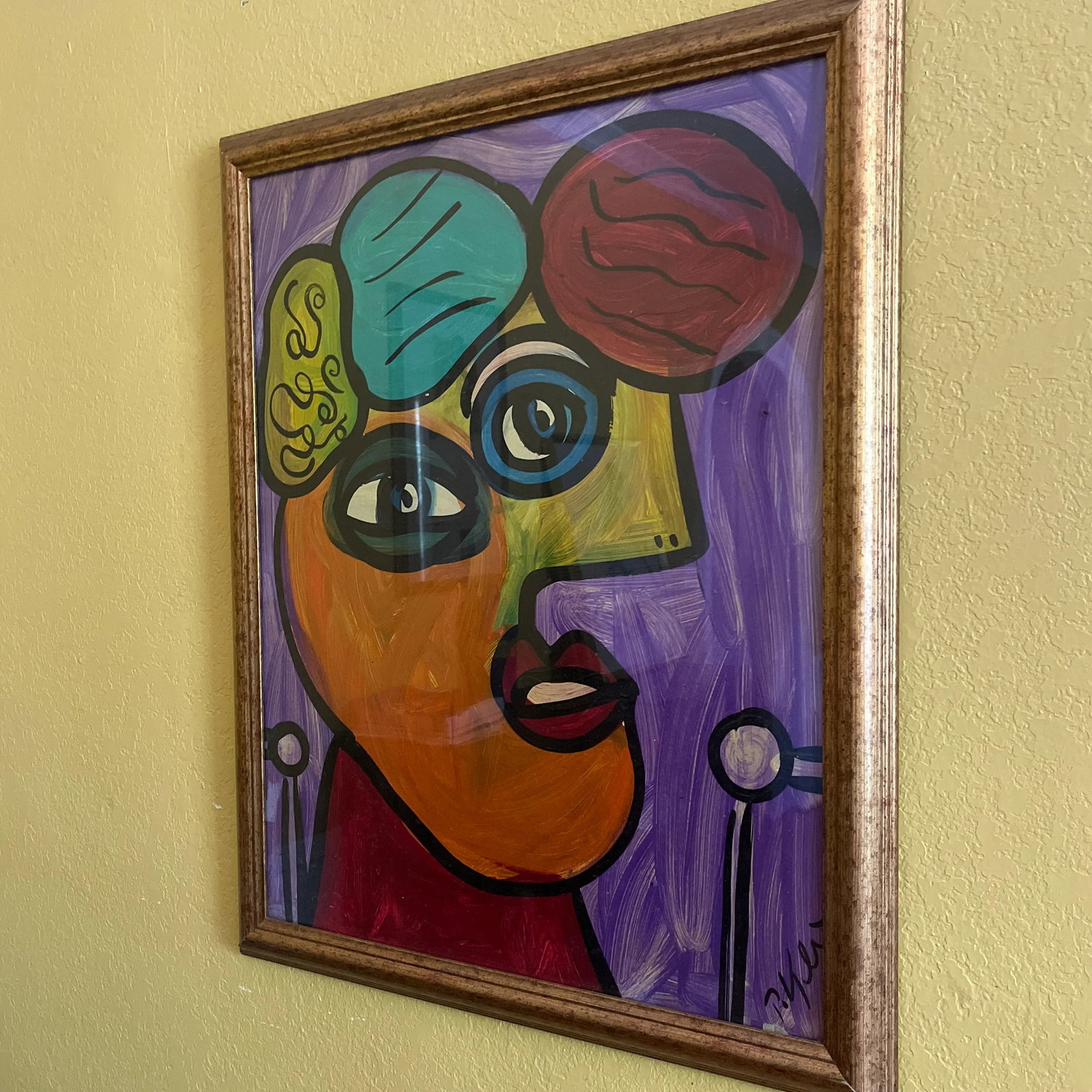 Late 20th Century Abstract Portrait Painting by Peter Robert Keil, Quality Framed - 3