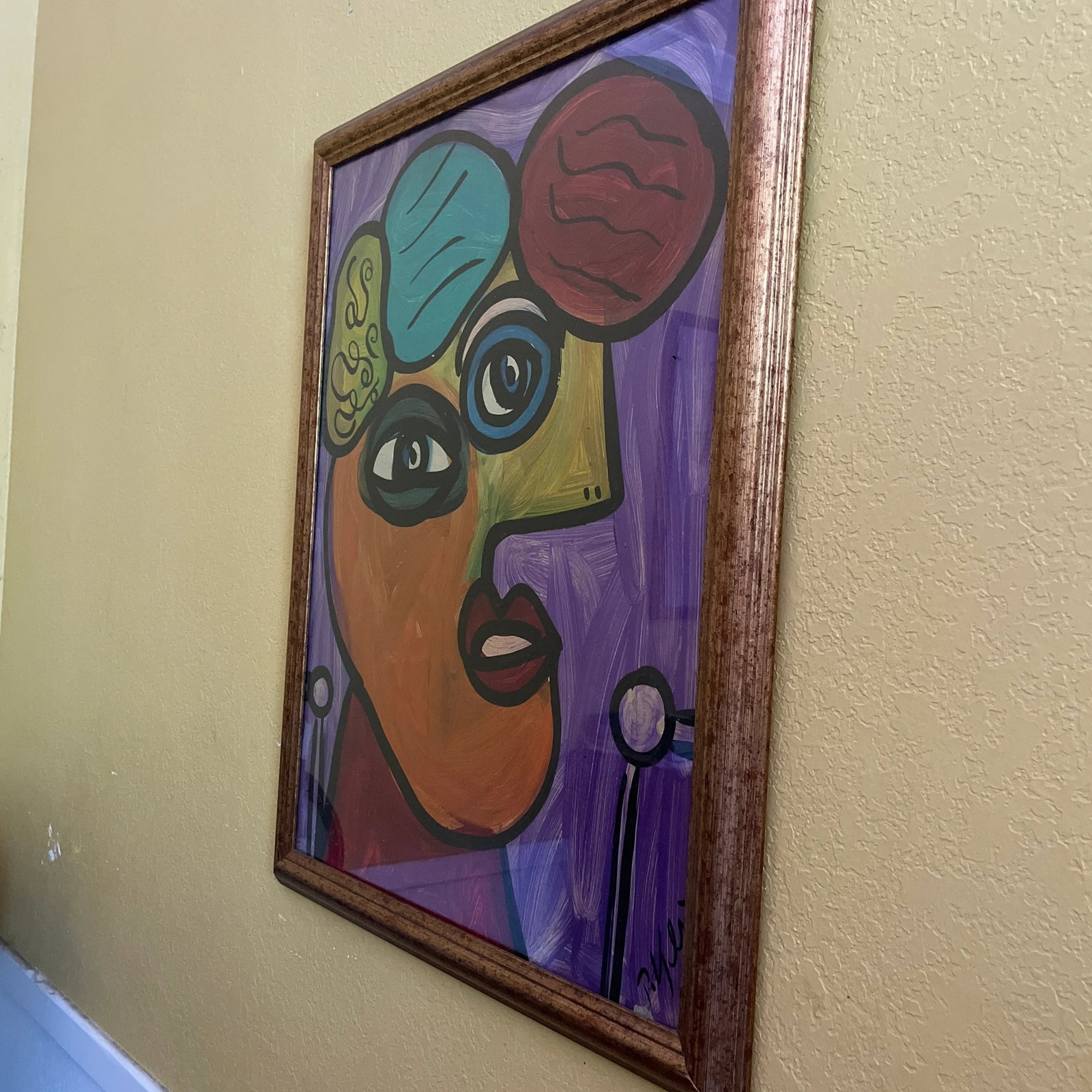 Late 20th Century Abstract Portrait Painting by Peter Robert Keil, Quality Framed - 4