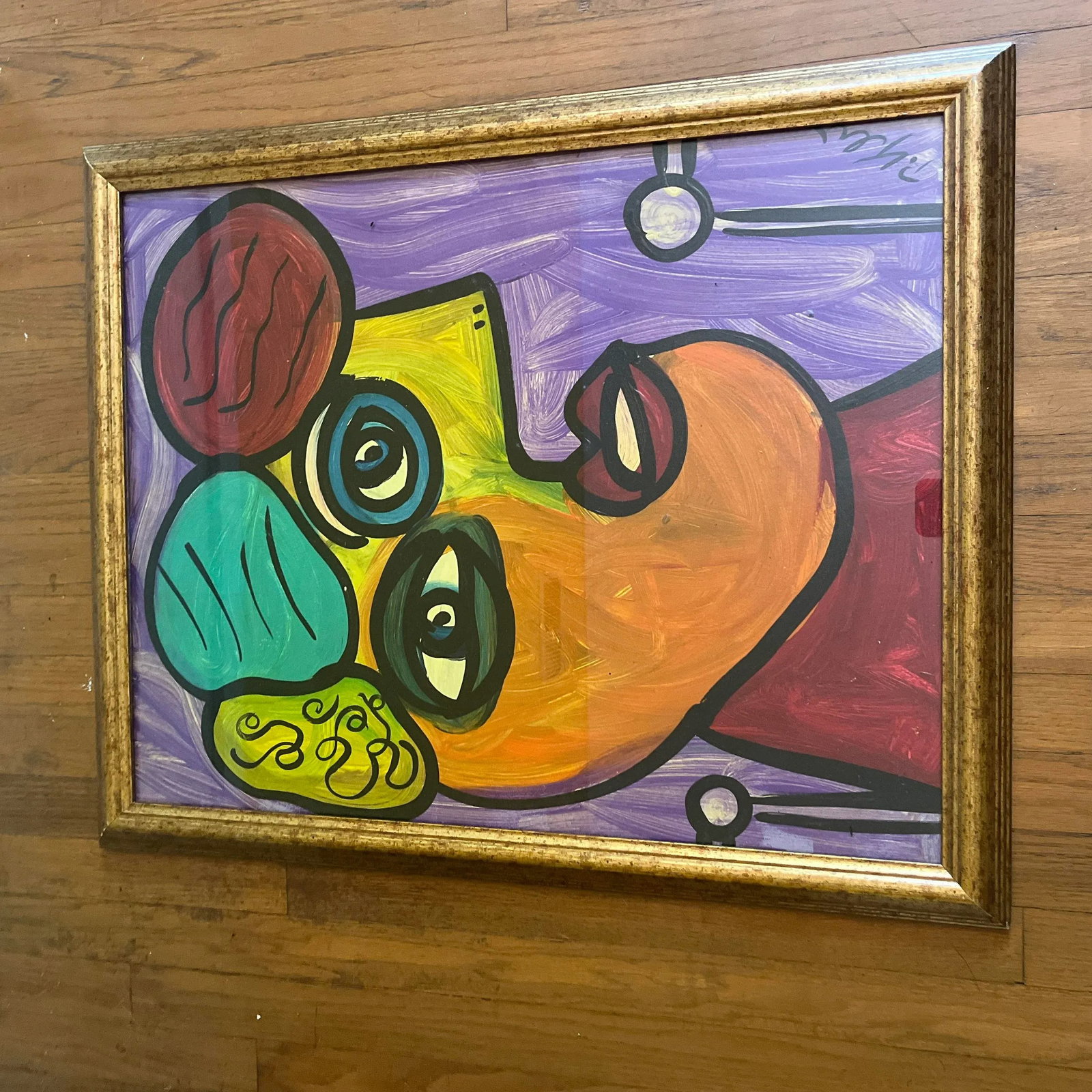 Late 20th Century Abstract Portrait Painting by Peter Robert Keil, Quality Framed - 5