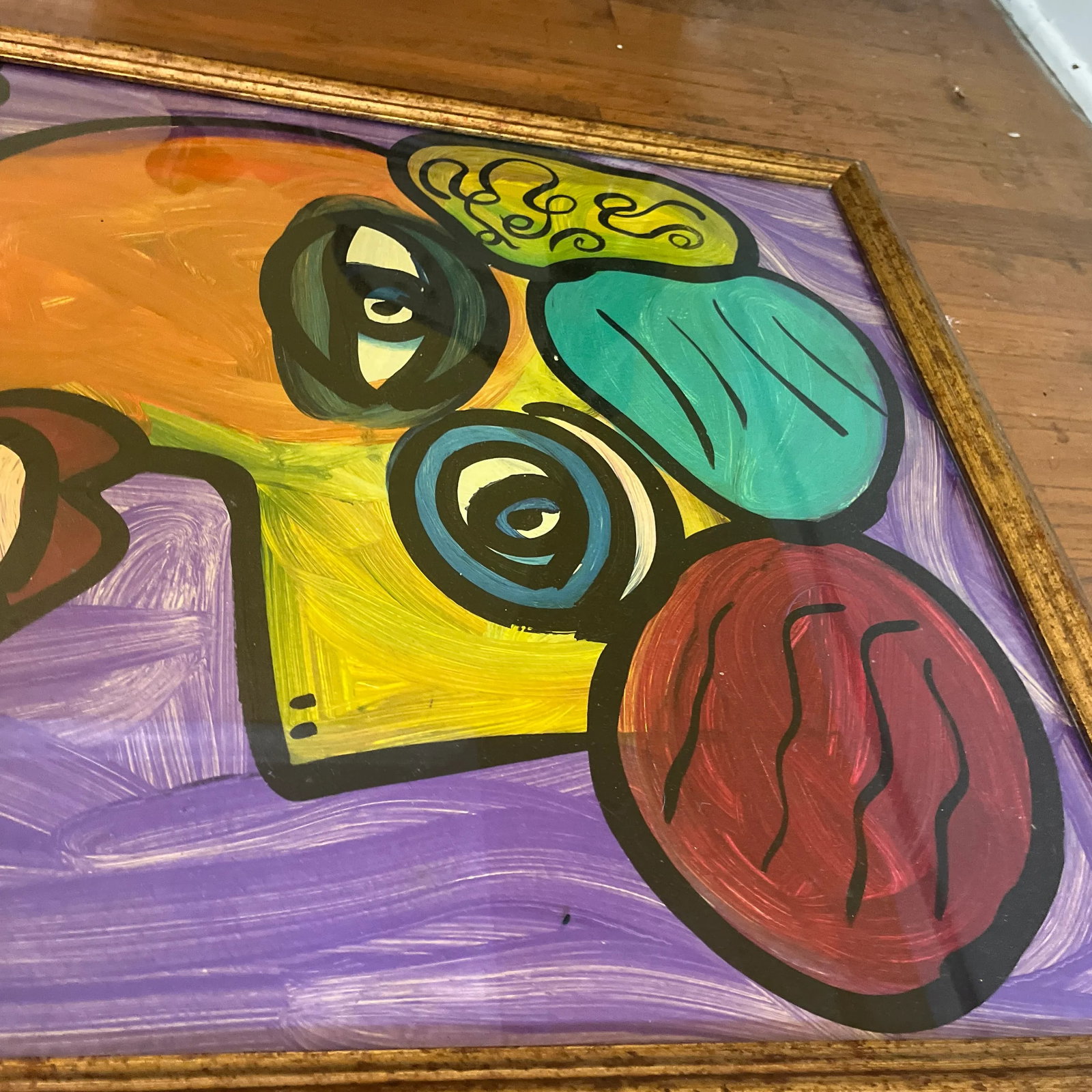 Late 20th Century Abstract Portrait Painting by Peter Robert Keil, Quality Framed - 8
