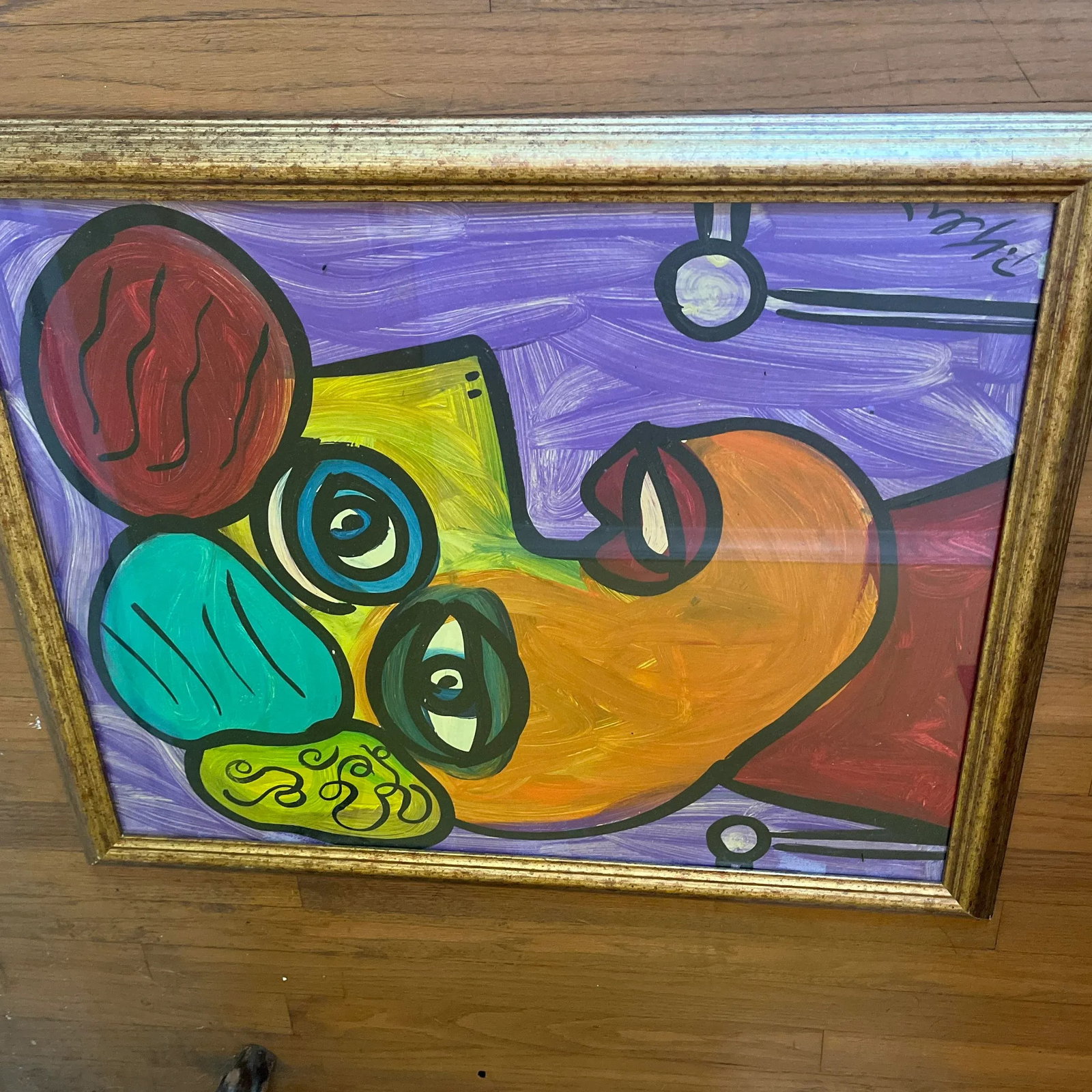 Late 20th Century Abstract Portrait Painting by Peter Robert Keil, Quality Framed - 9