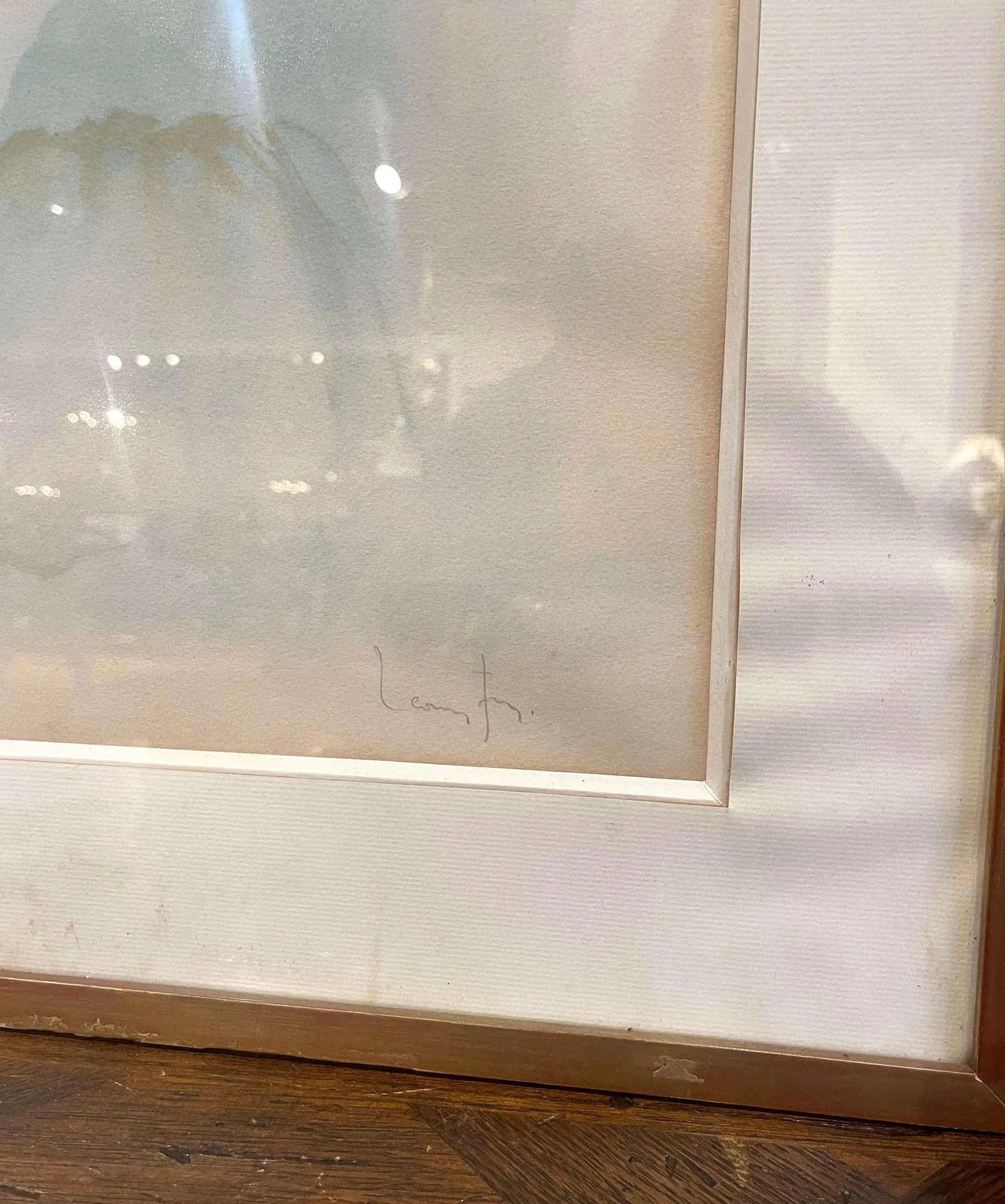Vintage Framed Woman and Young Girl Lithograph Signed Leonor Fini - 4
