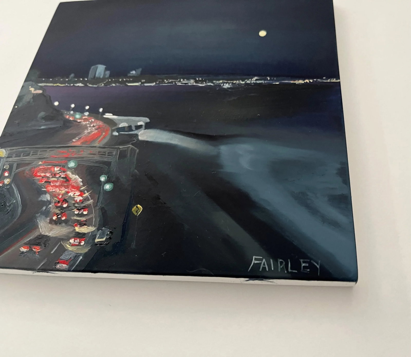 PCH at Porto Marina Nocturne; Full Moon, Original Painting by Jessica Fairley - 6