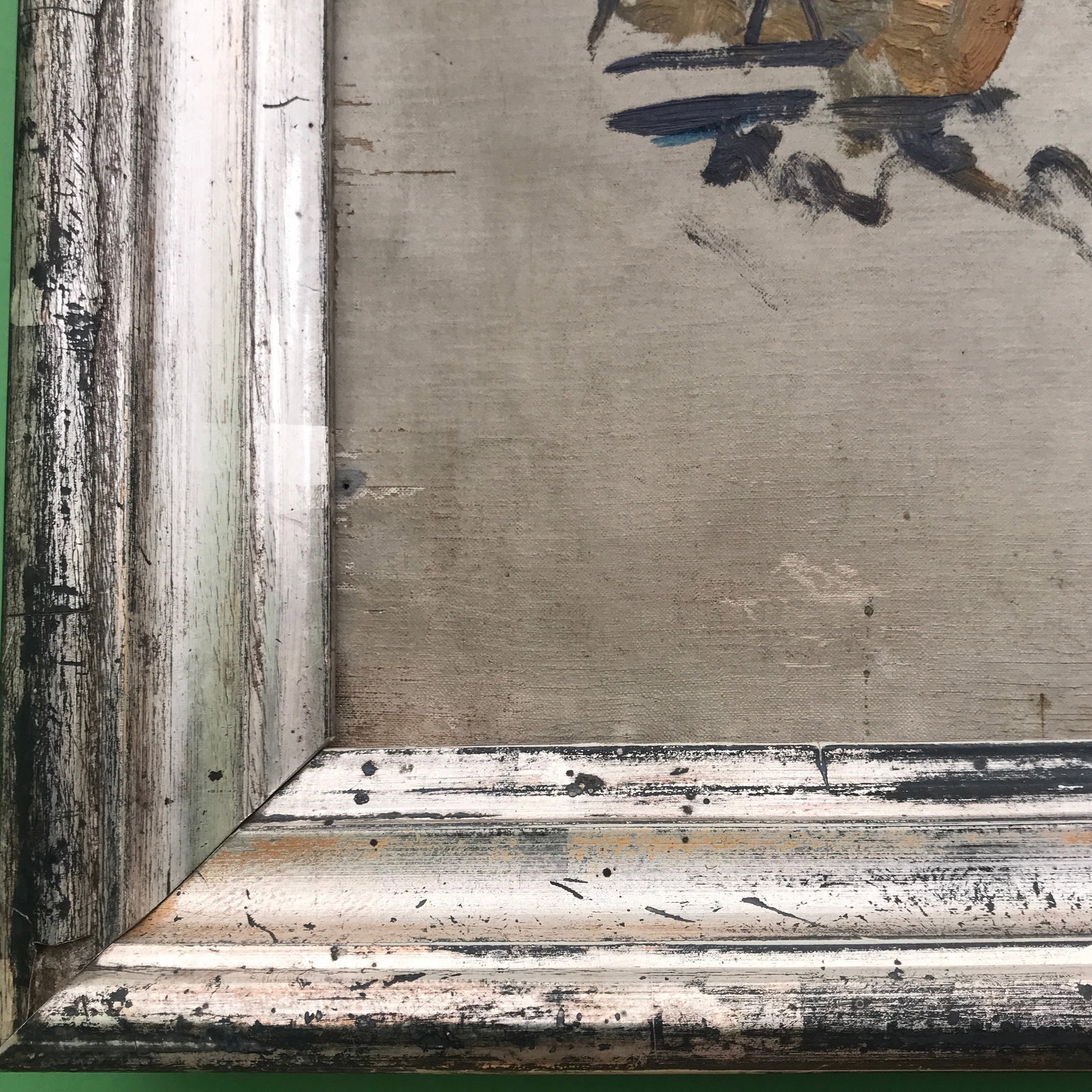 Mid-Century French Street Scene Oil Painting - 5