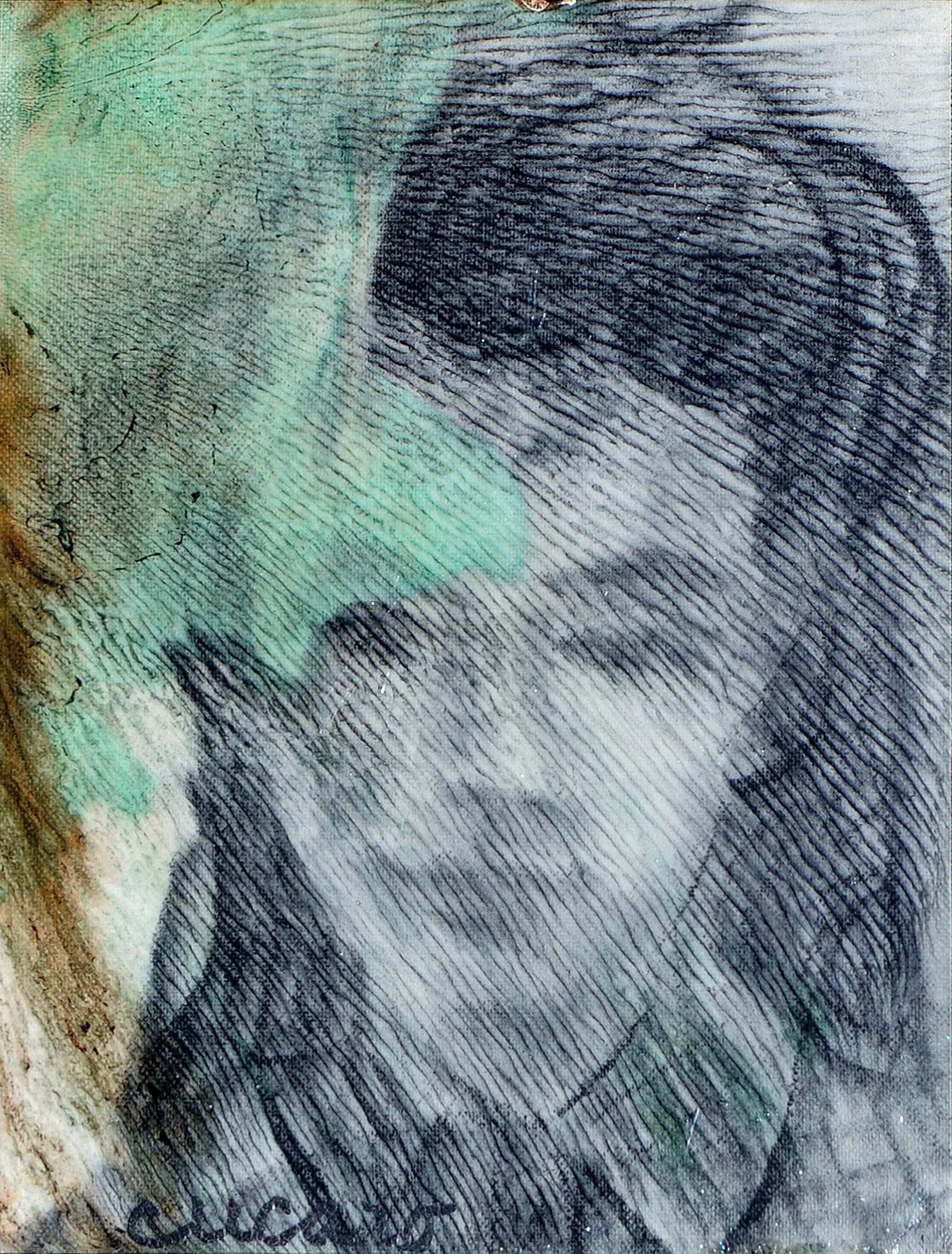 Mid-Century Portrait of a Young Girl by Pascal Cucaro, 1915-2003 - 2