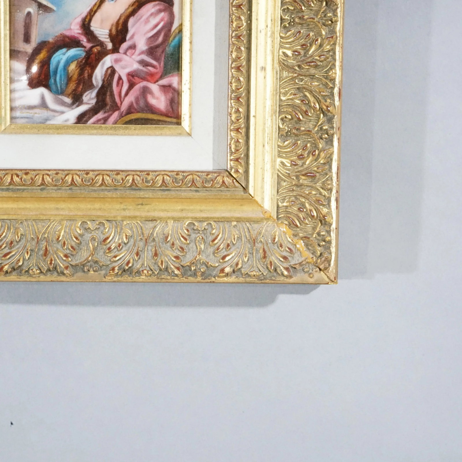 French Limoges Enamel on Copper Portrait Painting of a Woman, 20th Century - 5