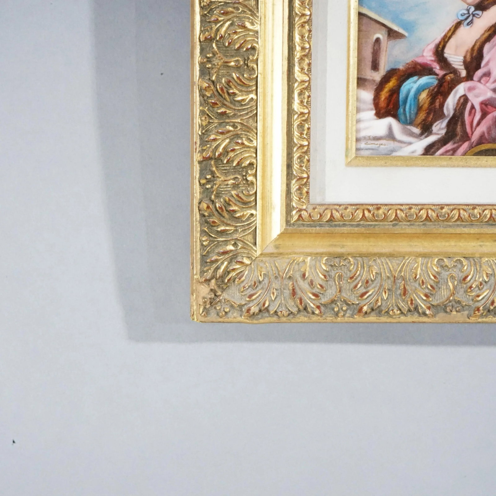 French Limoges Enamel on Copper Portrait Painting of a Woman, 20th Century - 6