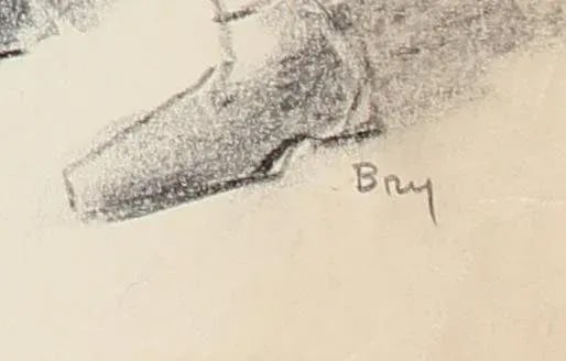 Street Entertainers, Graphite on Paper, Circa 1930s - 2
