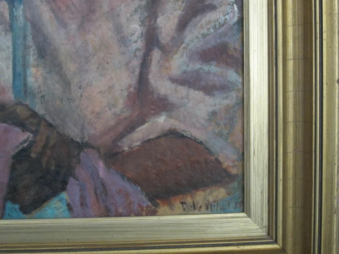 "Woman in a Pink Bathrobe" Painting - 10