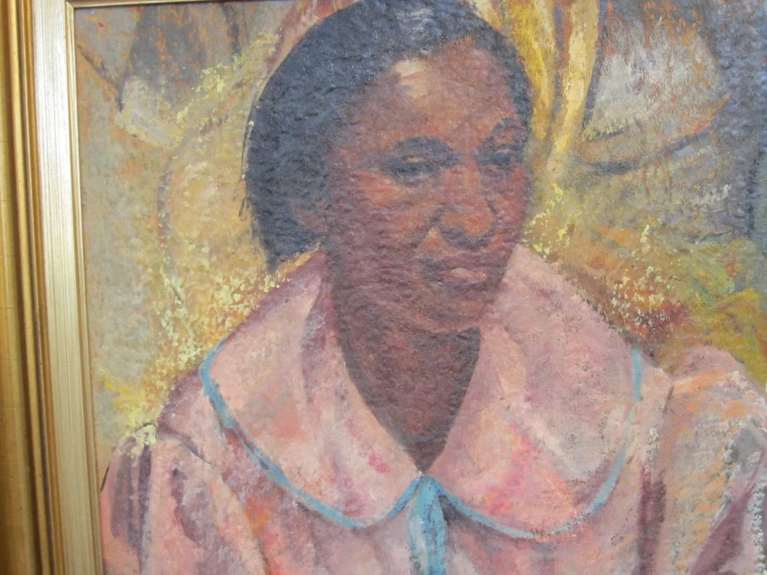 "Woman in a Pink Bathrobe" Painting - 8