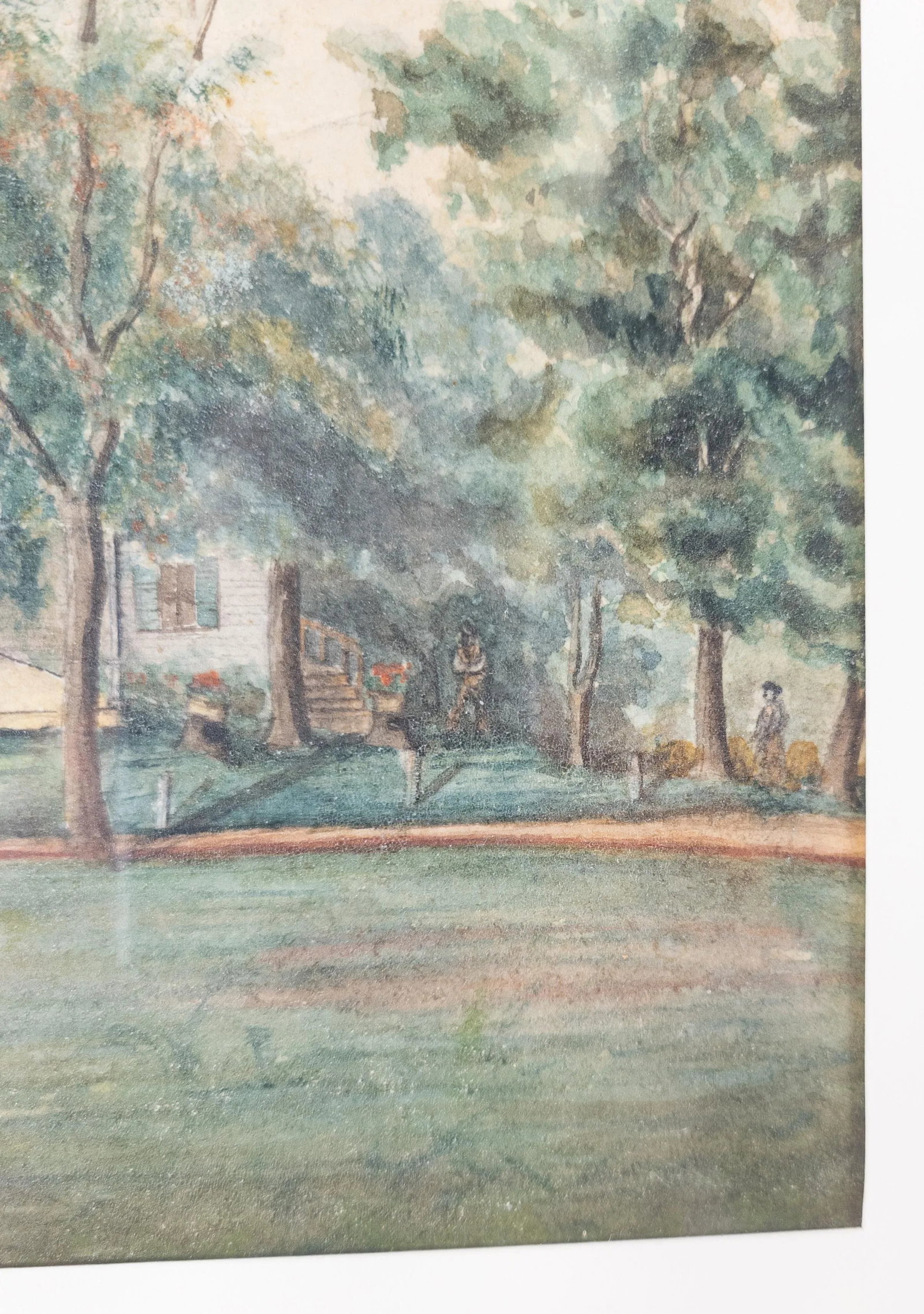 19th or 20th Century American Farmhouse Watercolor Rustic Folk Art Painting - 7