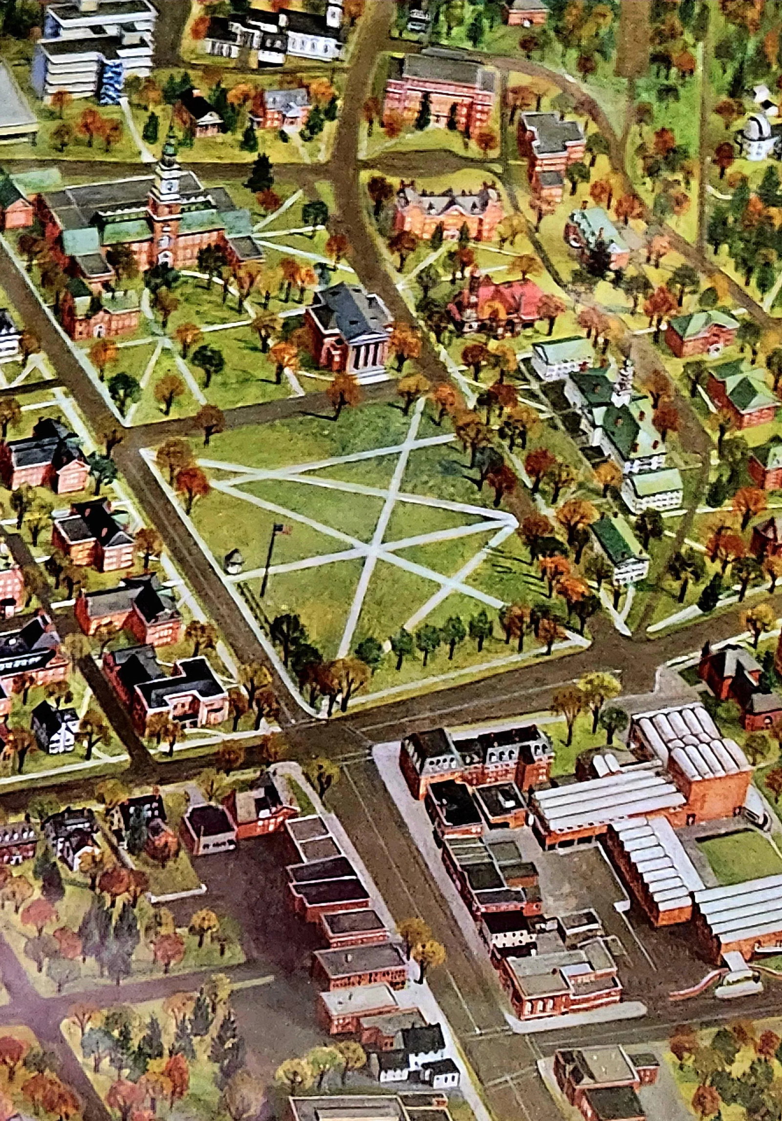 1969 Dartmouth College Bicentennial Map Lithograph, Framed - 6