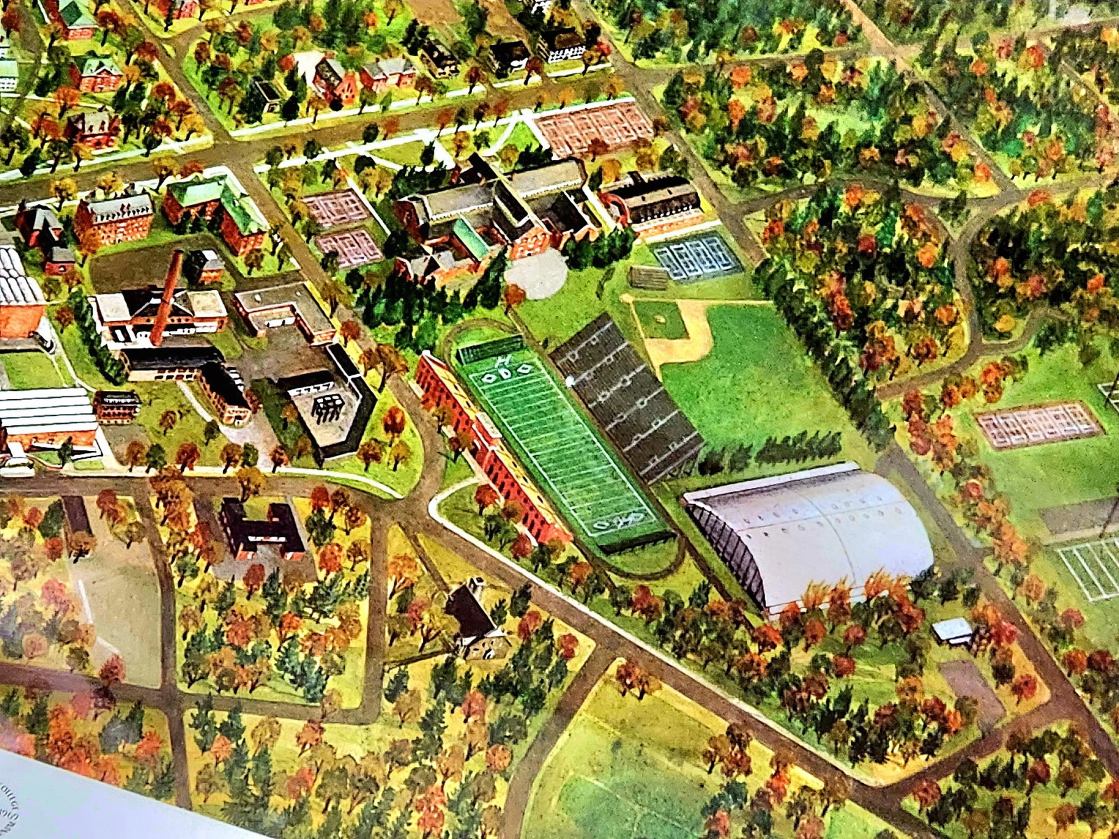 1969 Dartmouth College Bicentennial Map Lithograph, Framed - 7