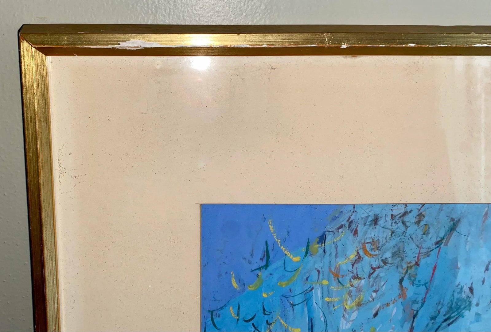 Vintage Mid-Century Modern Cubist Landscape Painting by French Artist Suzanne Berthet - 4