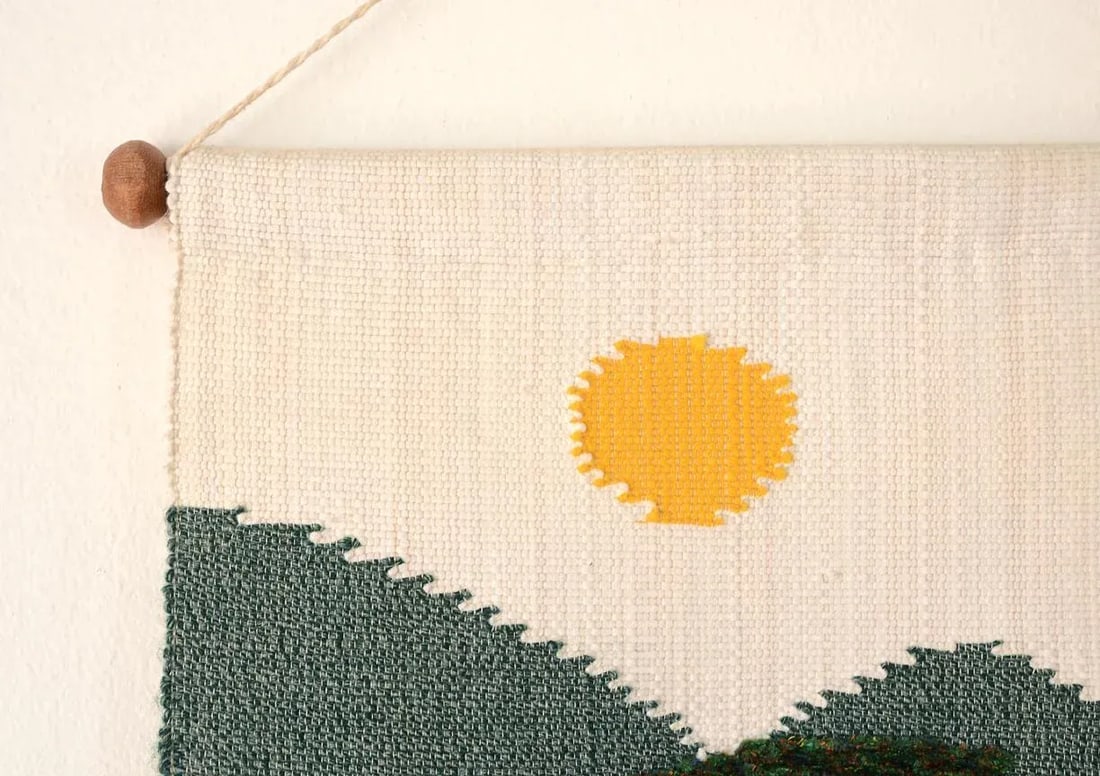 Mid-Century Nature Scene Tapestry Wallhanging - 3