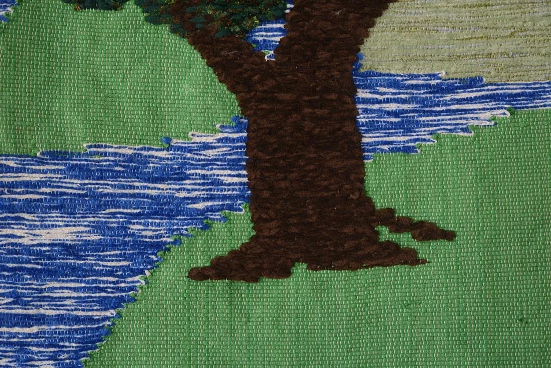Mid-Century Nature Scene Tapestry Wallhanging - 5