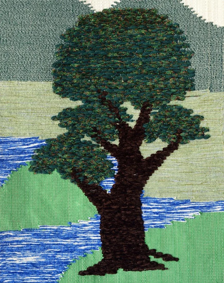 Mid-Century Nature Scene Tapestry Wallhanging - 6
