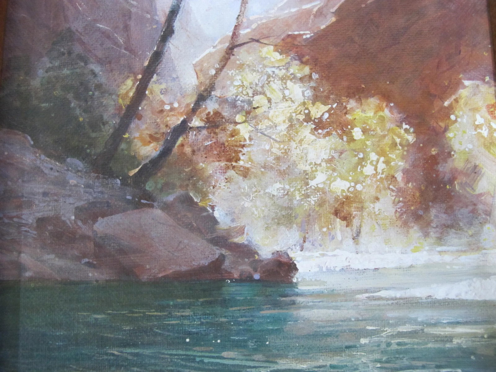 Vladimir Derkach Signed Original Autumn Canyon Landscape Oil Painting - 3